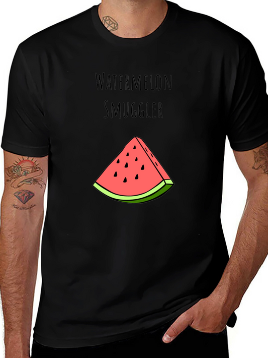 Watermelon Smuggler Graphic Tee - Funny Summer Shirt