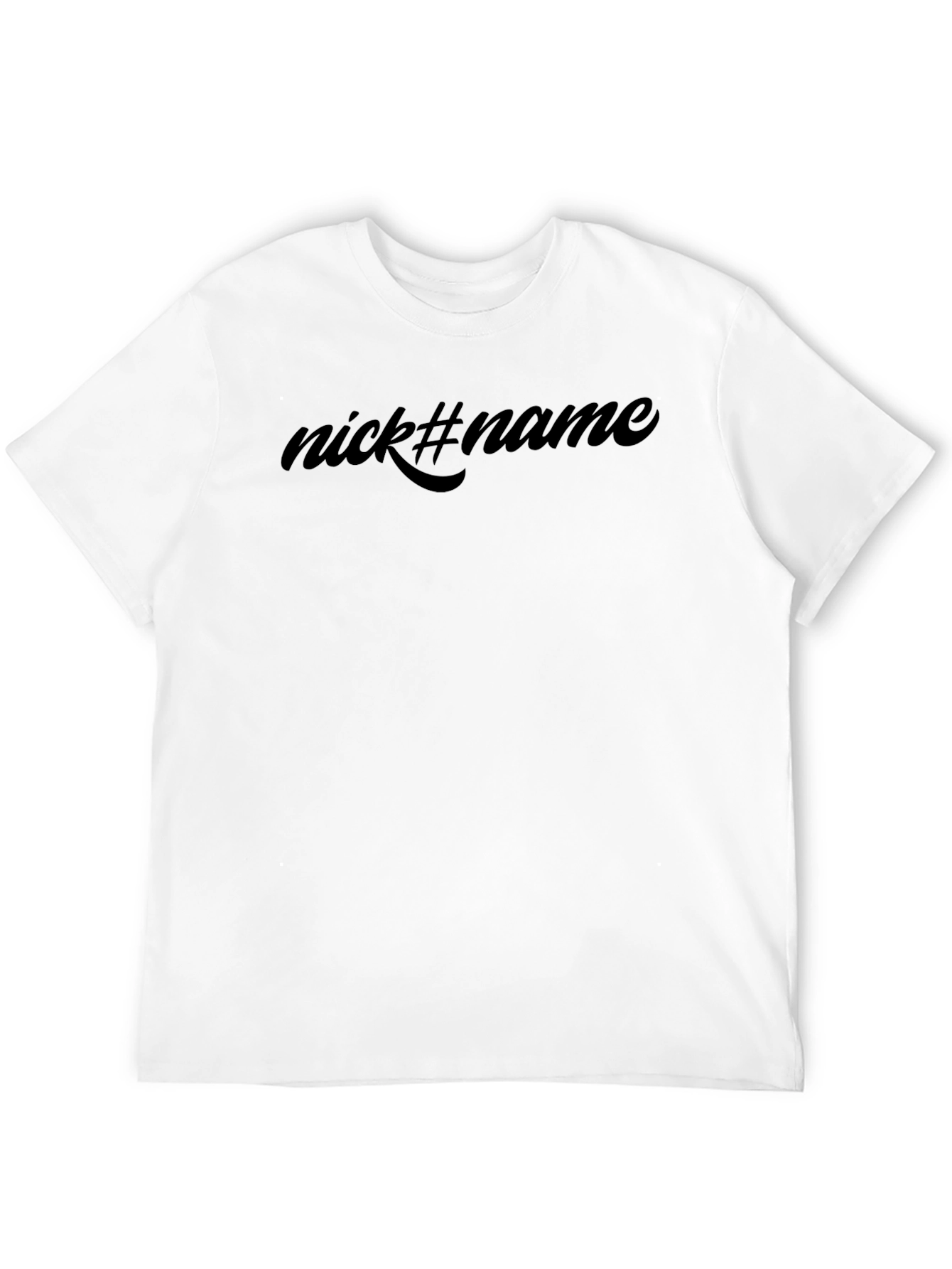 Nick#Name Black Graphic Tee - Soft Cotton Casual Wear
