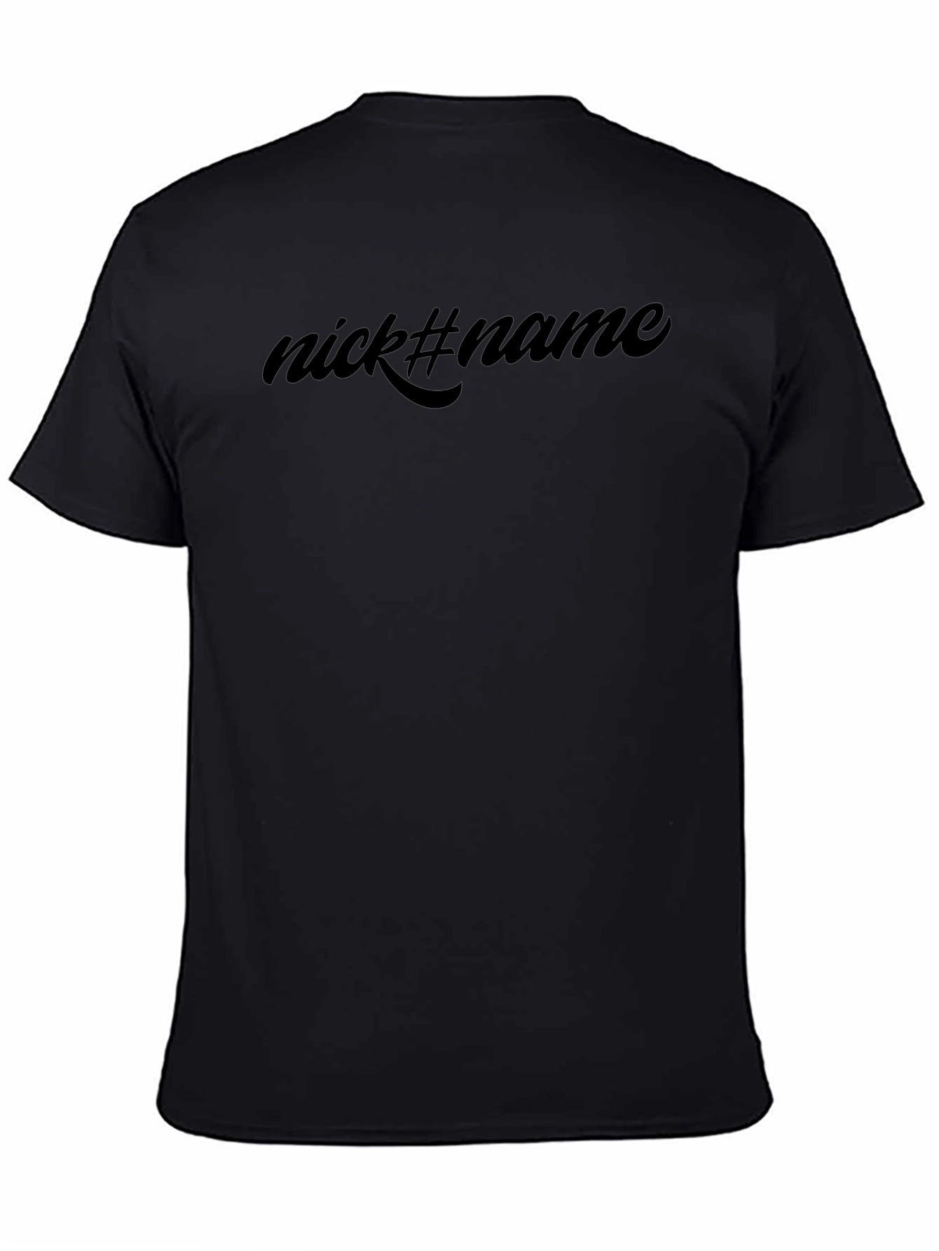 Nick#Name Black Graphic Tee - Soft Cotton Casual Wear