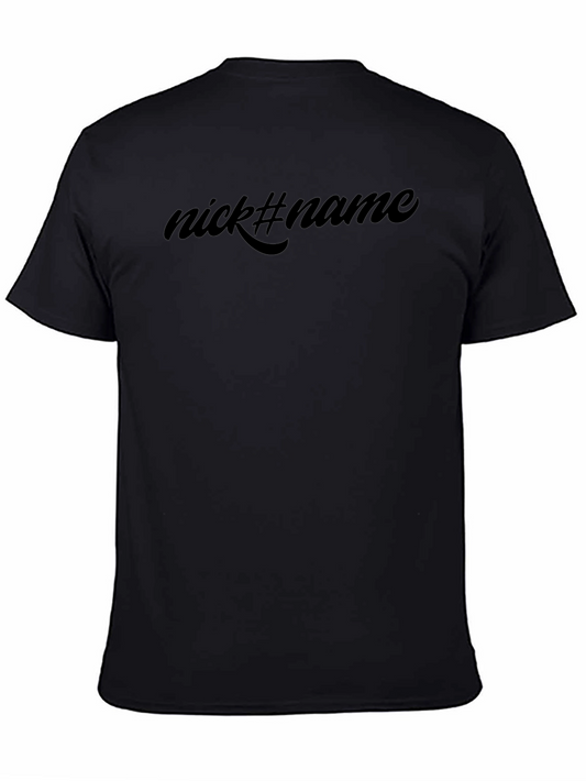 Nick#Name Black Graphic Tee - Soft Cotton Casual Wear