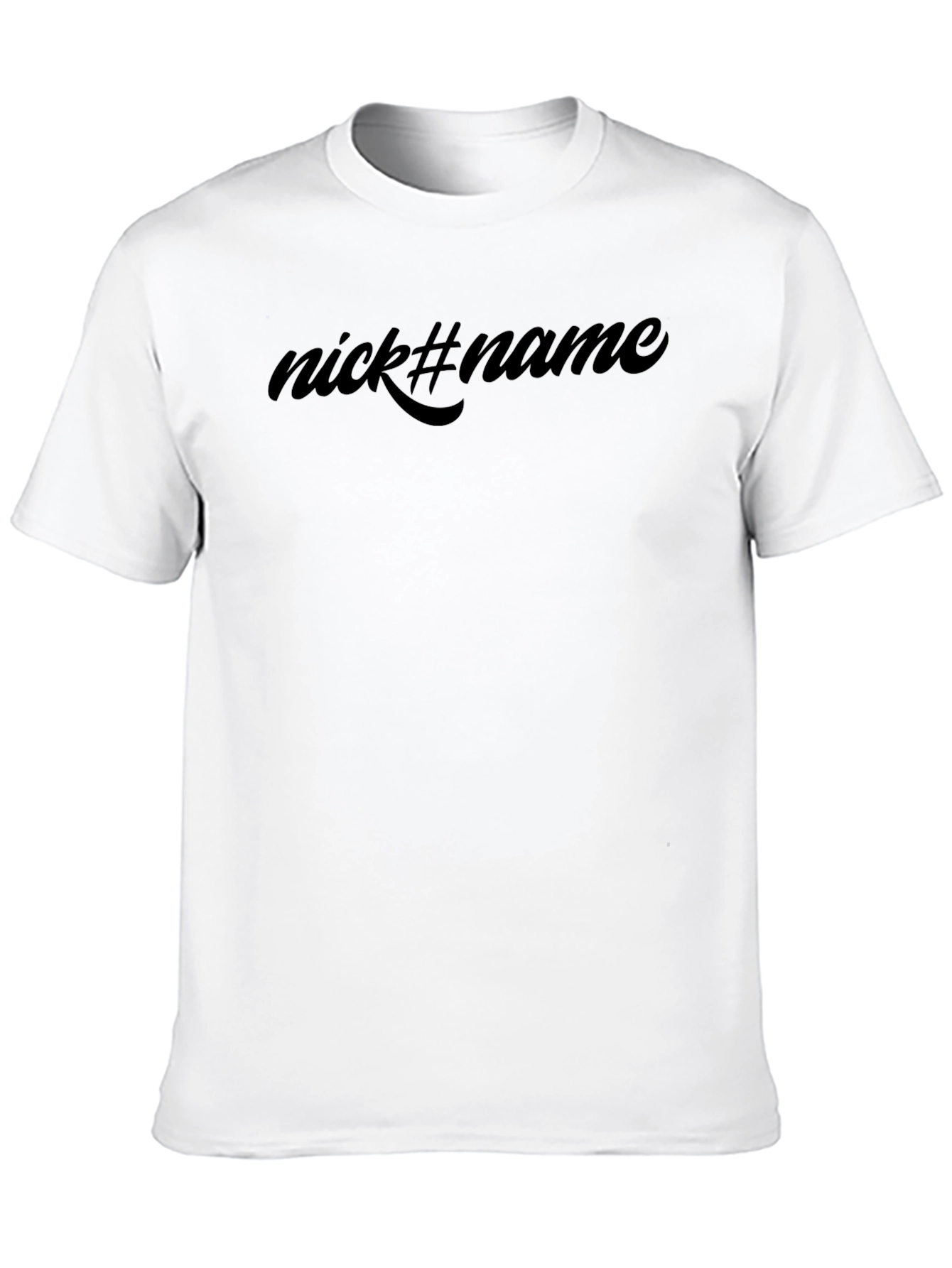 Nick#Name Black Graphic Tee - Soft Cotton Casual Wear