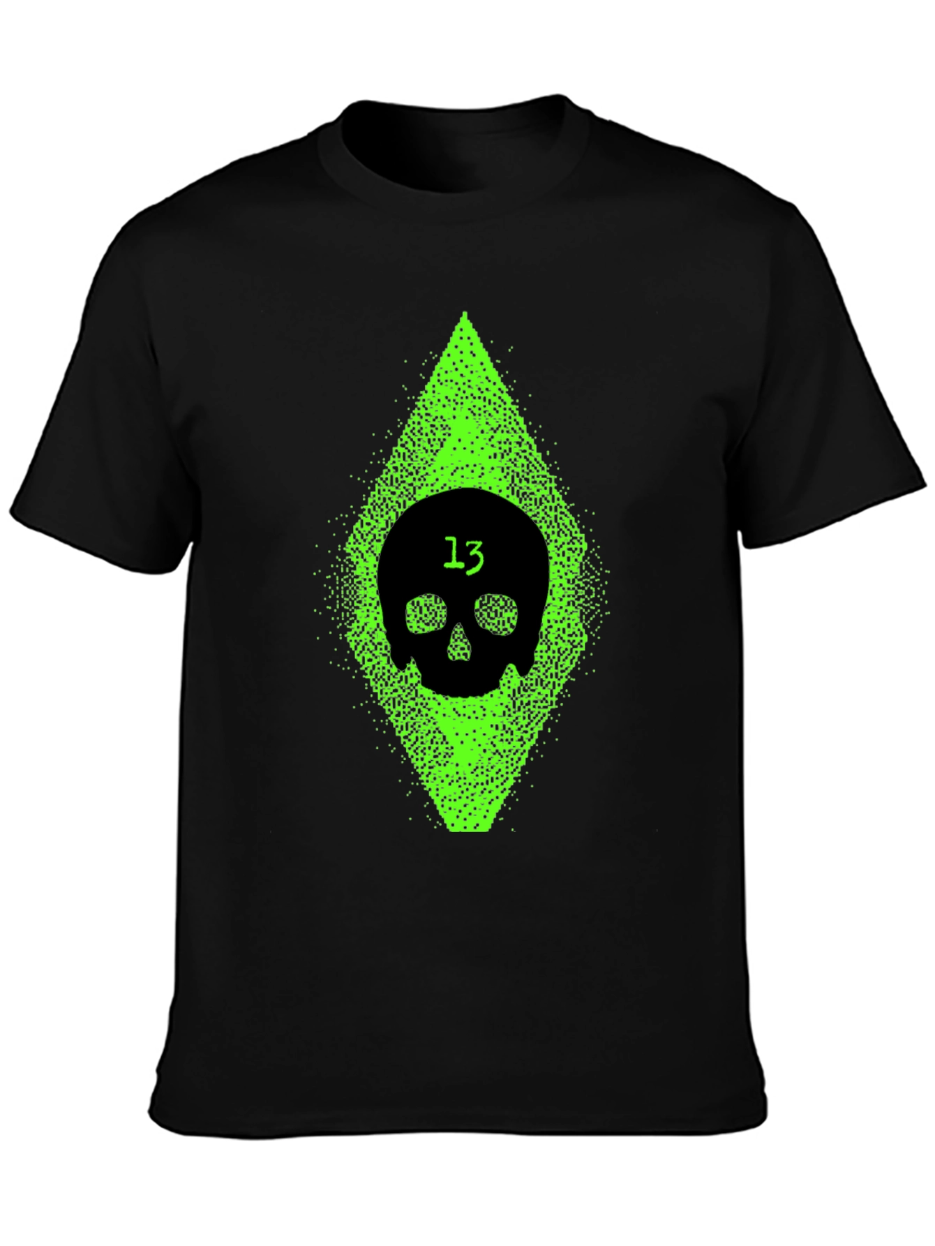 Skull 13 Graphic Tee - Black Cotton Comfort