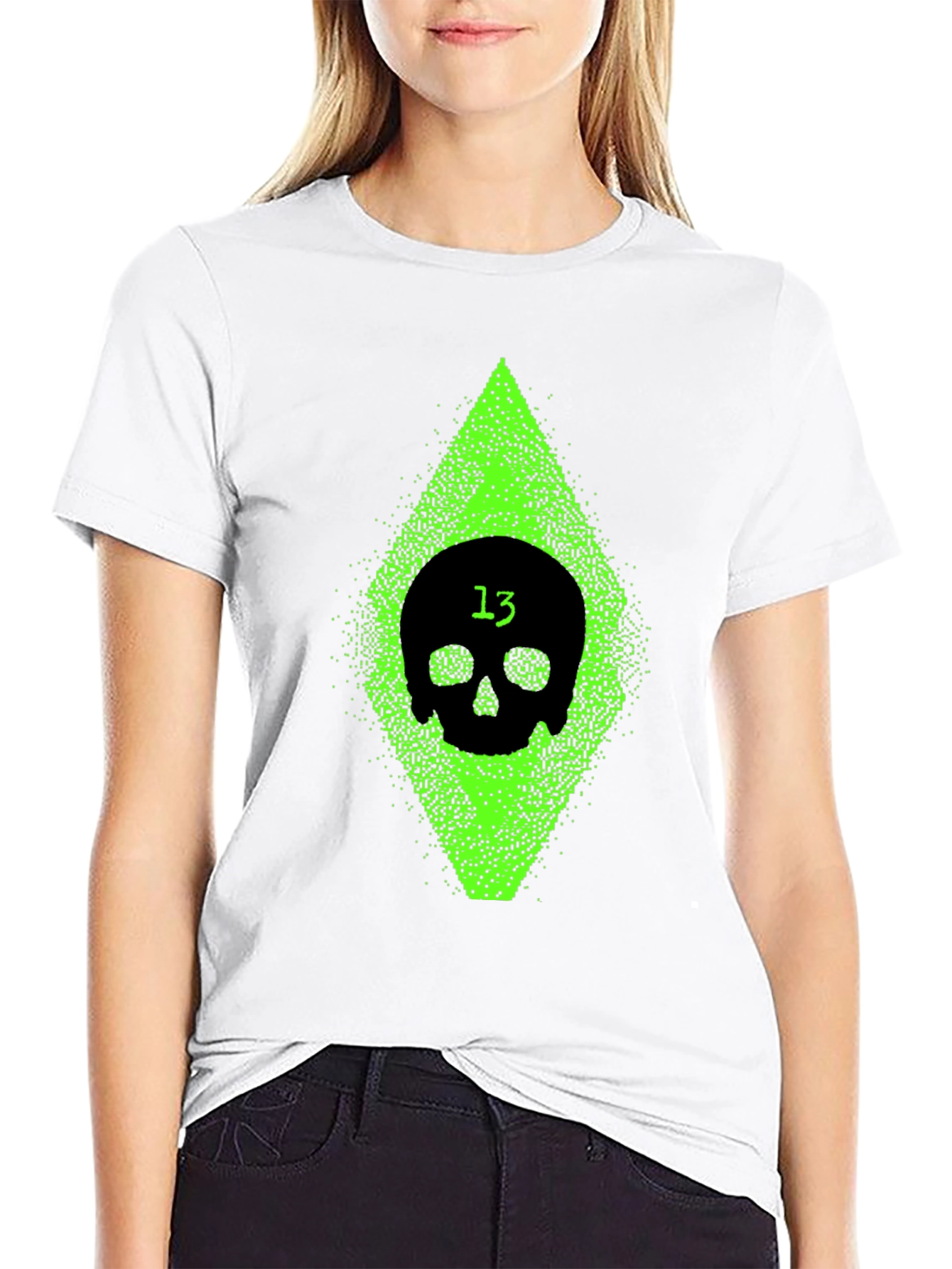 Skull 13 Graphic Tee - Black Cotton Comfort