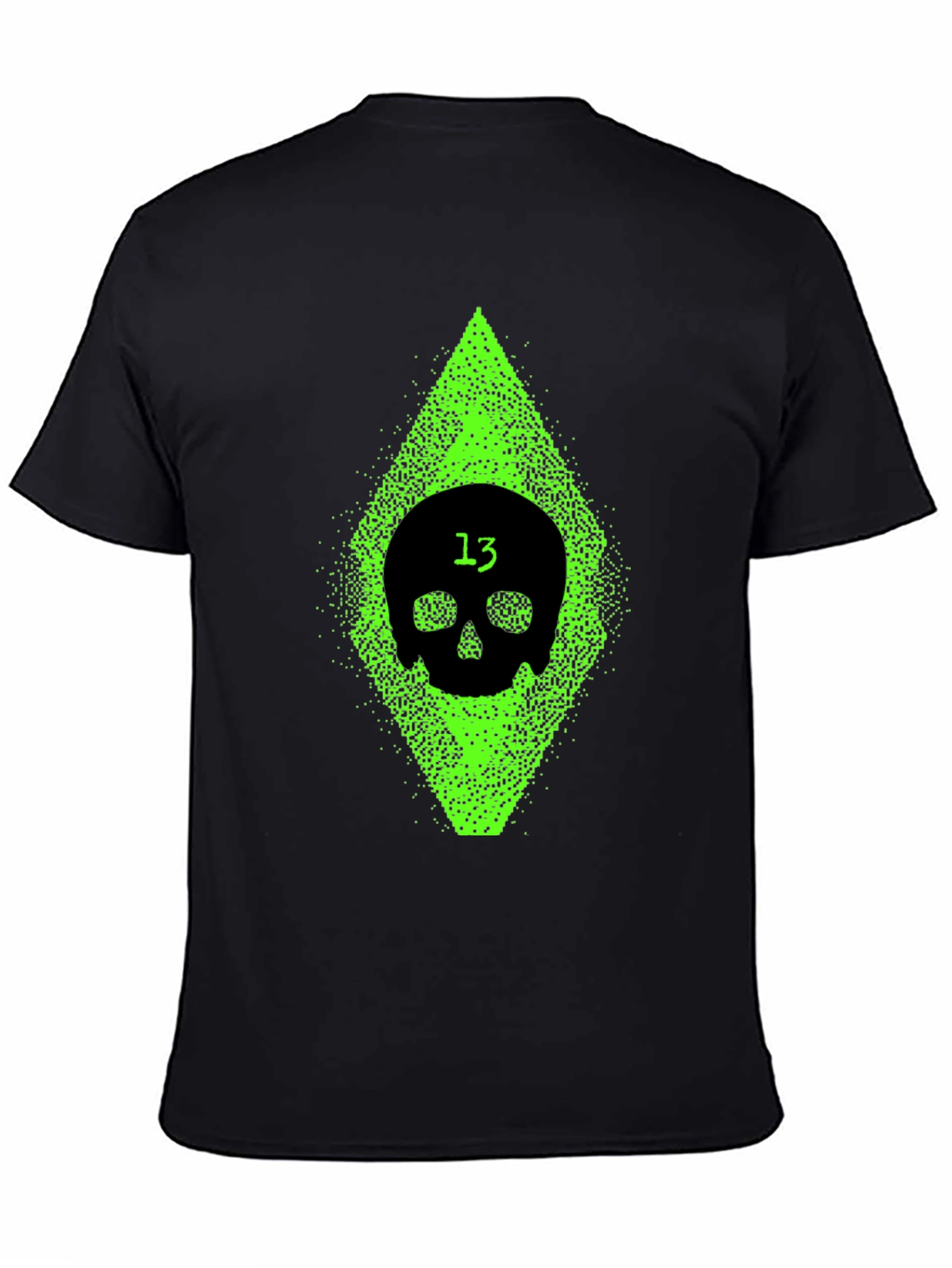 Skull 13 Graphic Tee - Black Cotton Comfort