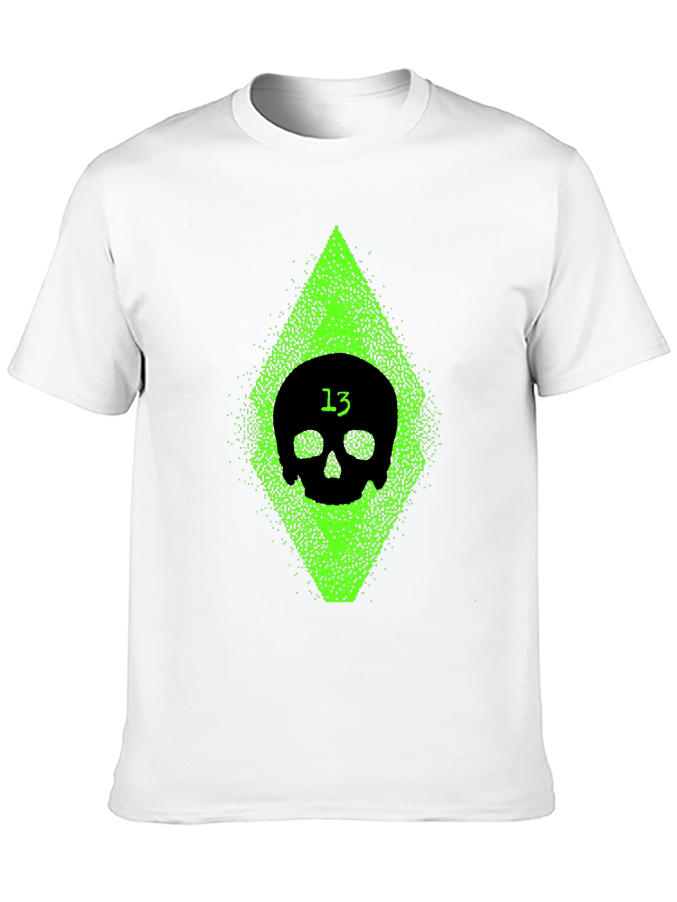 Skull 13 Graphic Tee - Black Cotton Comfort