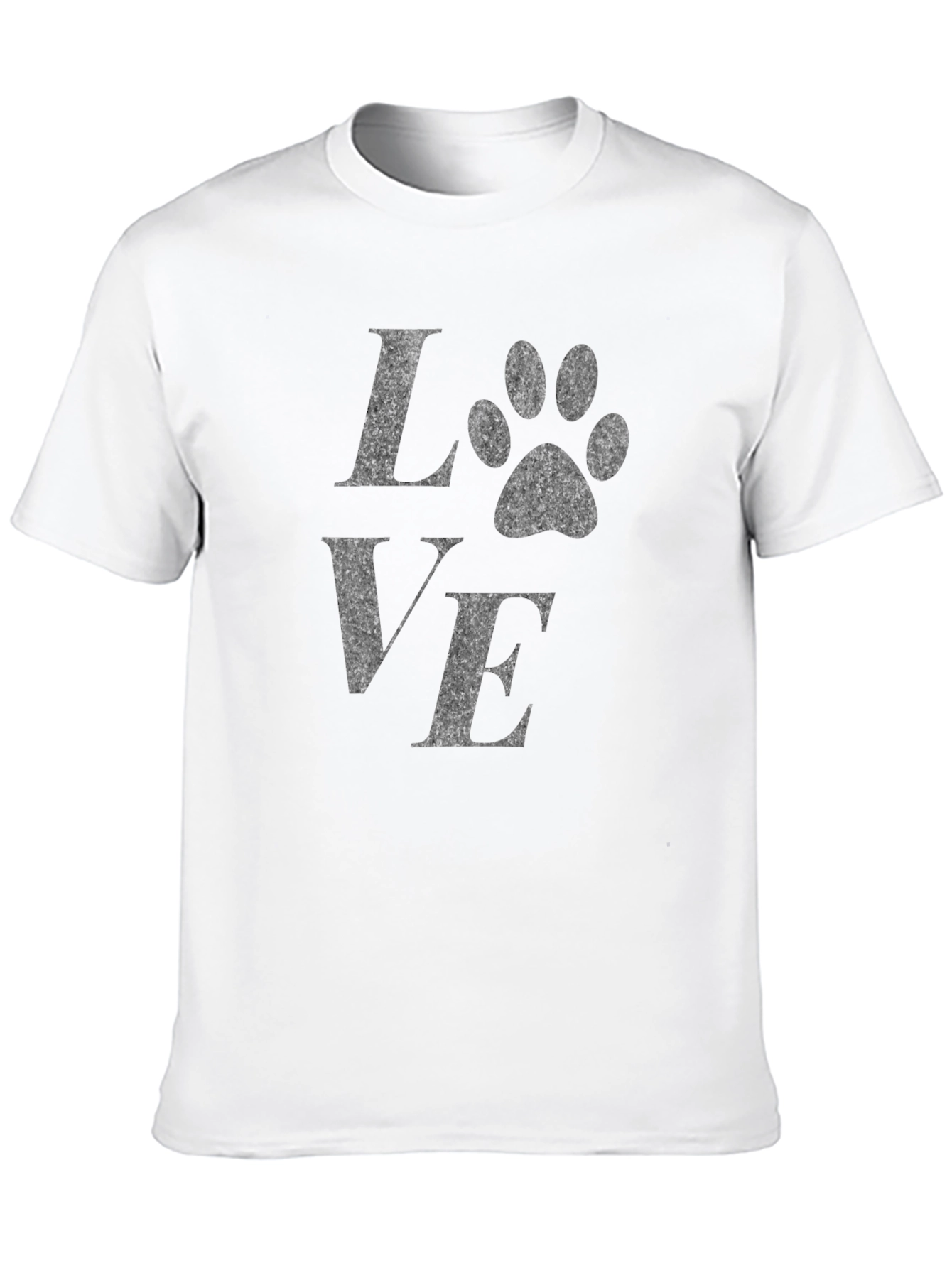 Love Paw Print Graphic Tee - Black