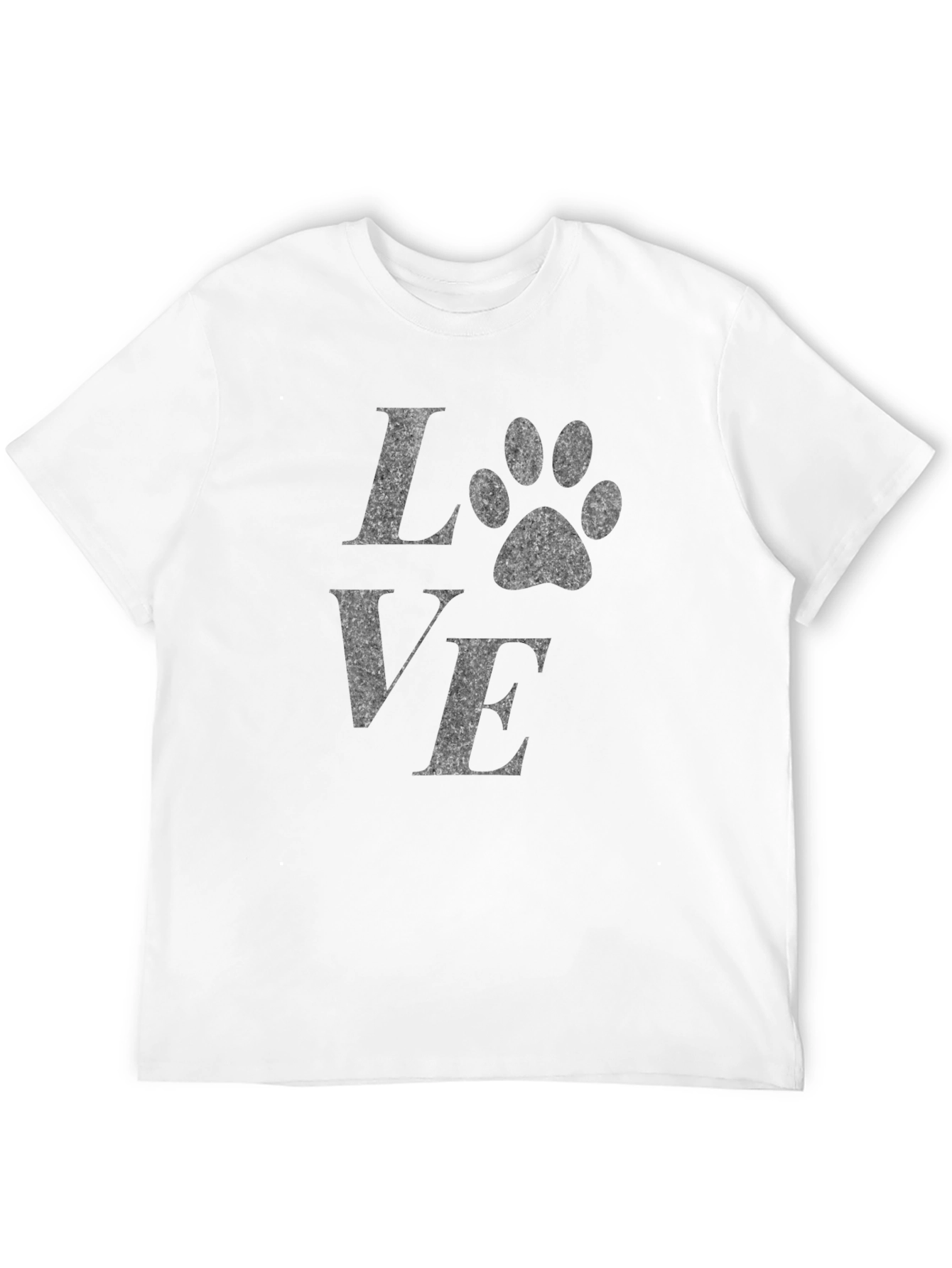Love Paw Print Graphic Tee - Black