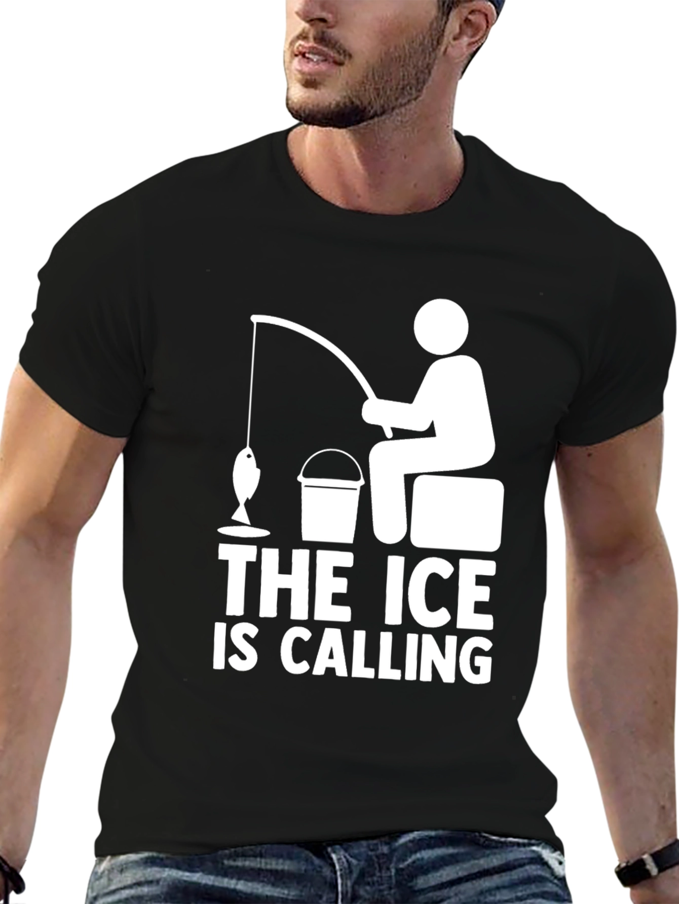 The Ice is Calling T-Shirt Funny Fisherman Tee