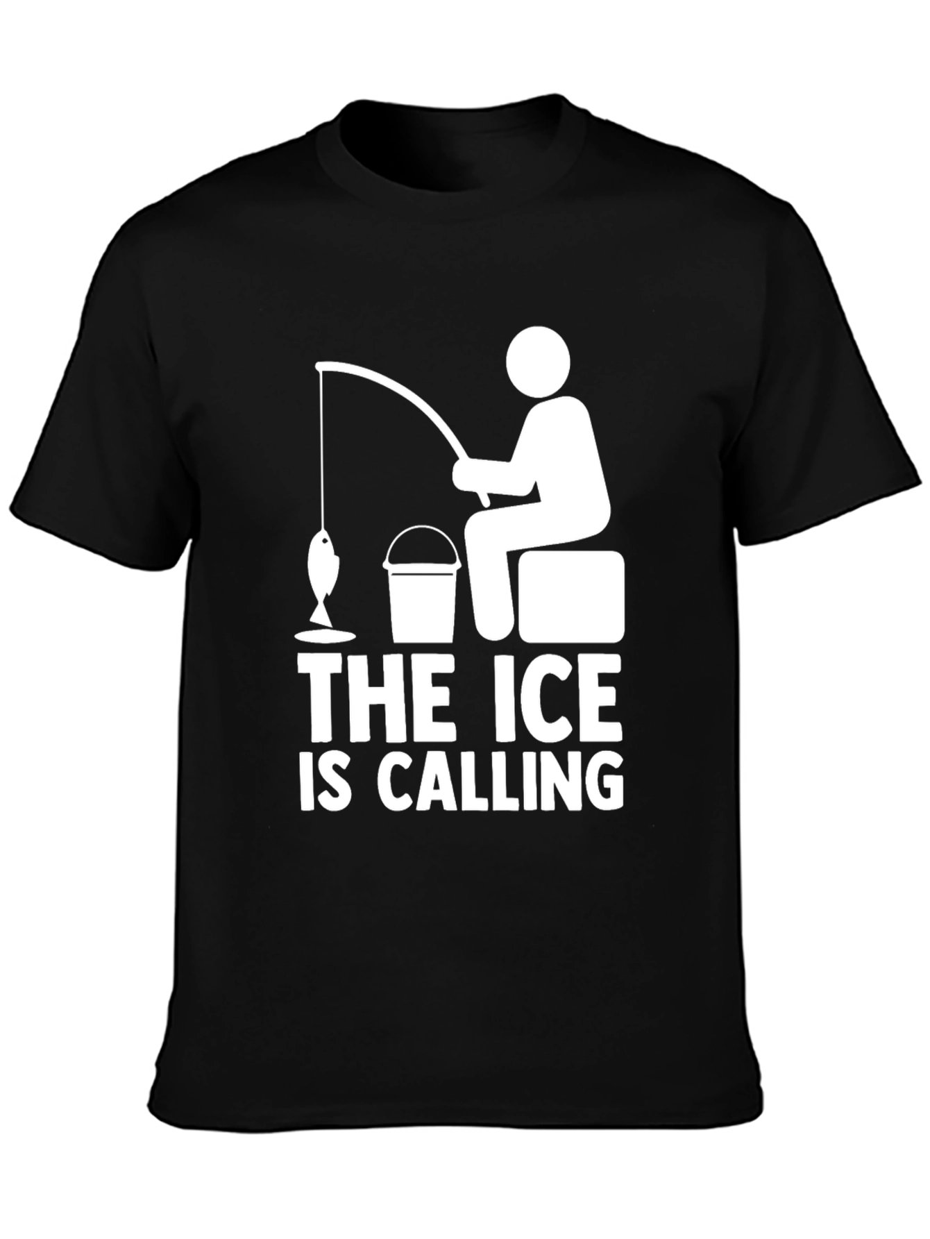 The Ice is Calling T-Shirt Funny Fisherman Tee