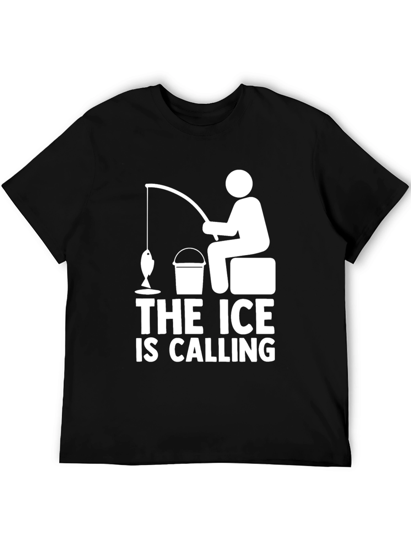 The Ice is Calling T-Shirt Funny Fisherman Tee