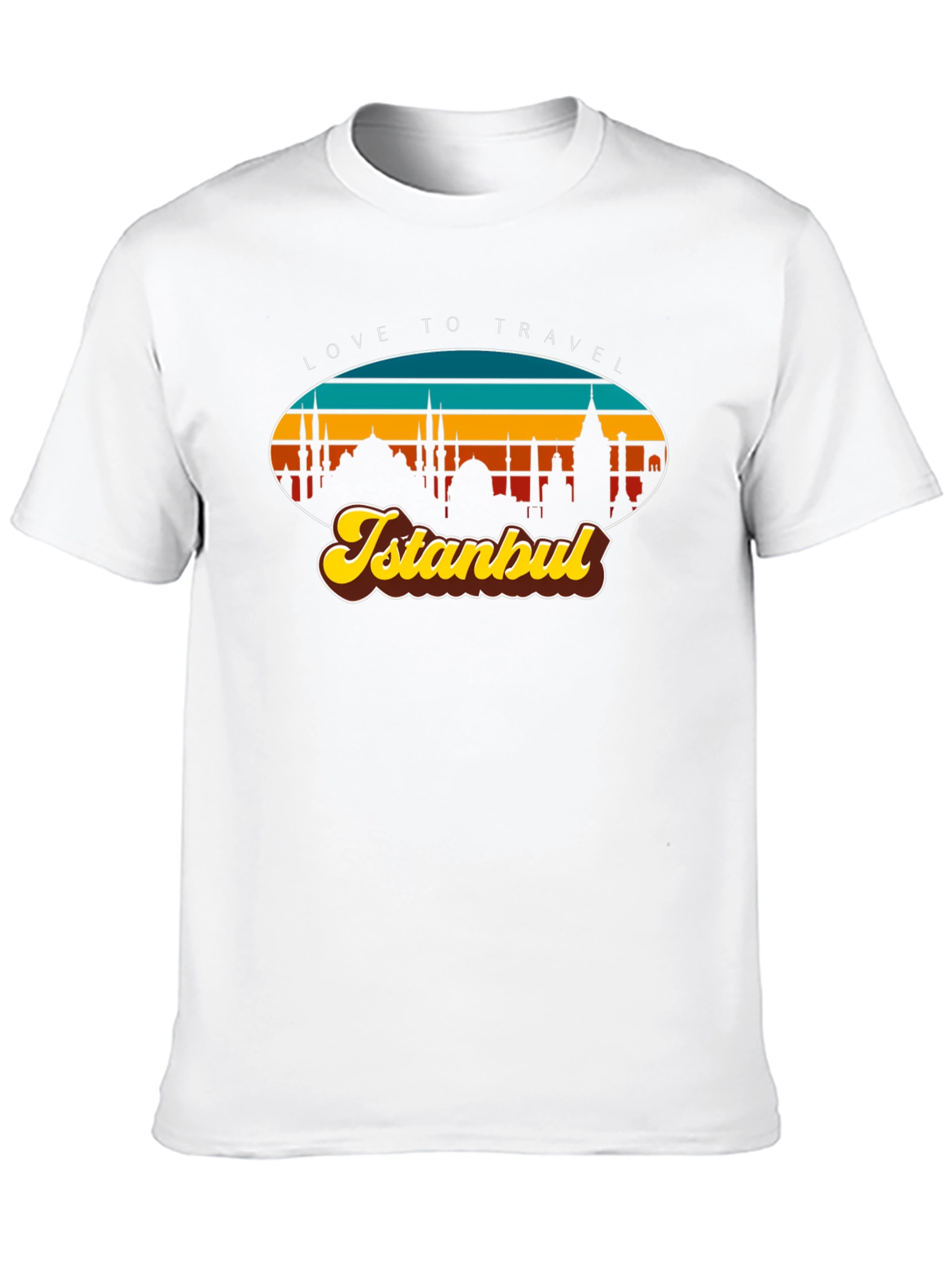 Istanbul Travel T-Shirt - Retro Skyline Design