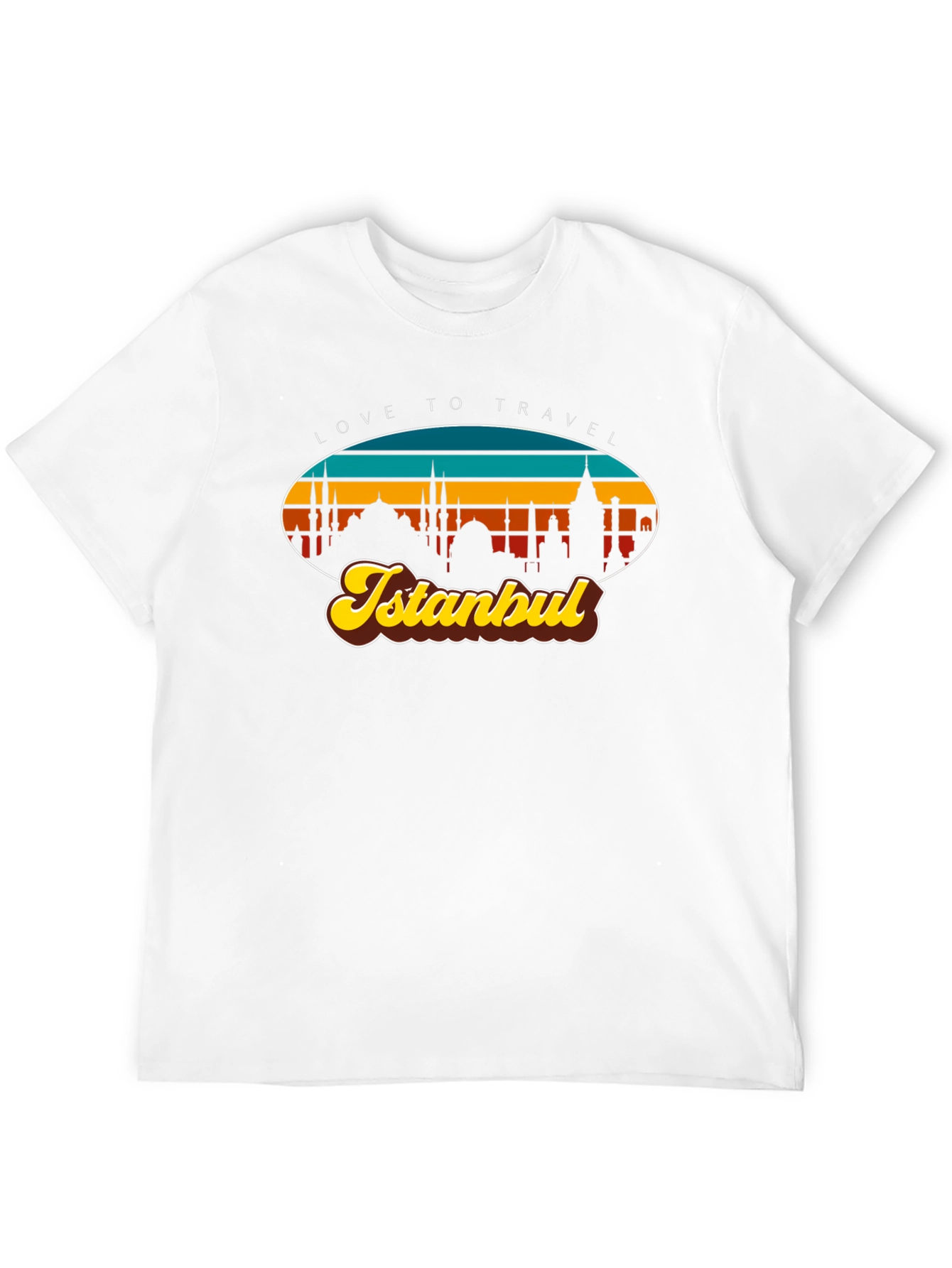 Istanbul Travel T-Shirt - Retro Skyline Design