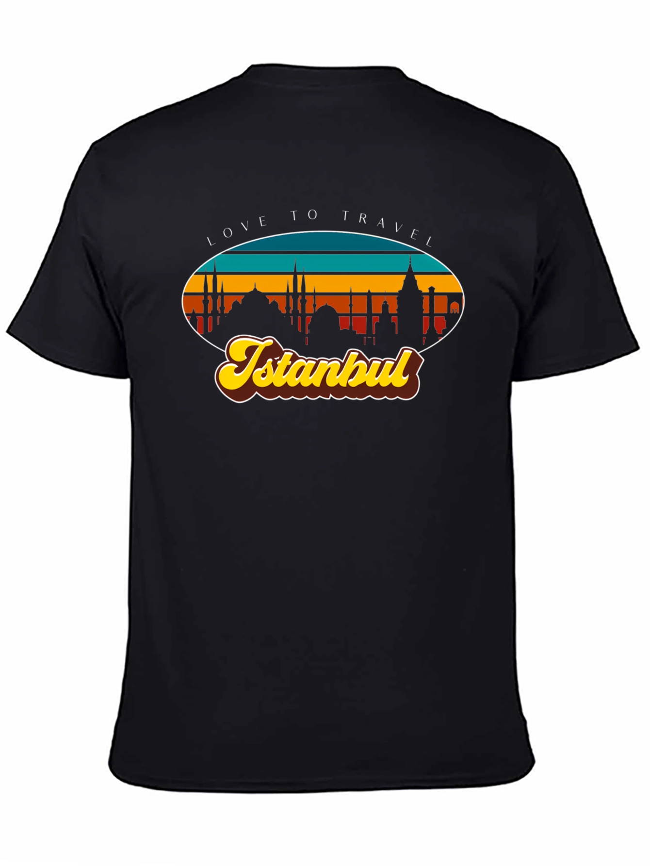 Istanbul Travel T-Shirt - Retro Skyline Design