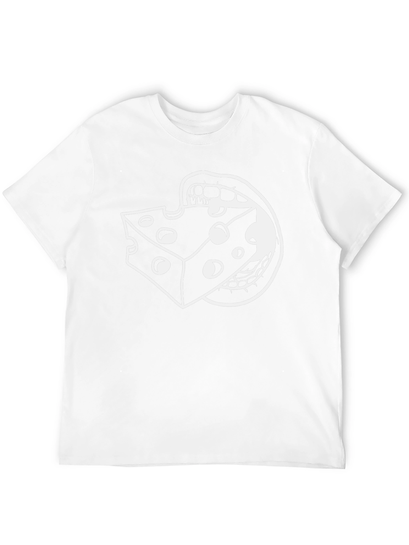 Cheesy Bite Graphic Tee - Black Cotton Blend T-Shirt