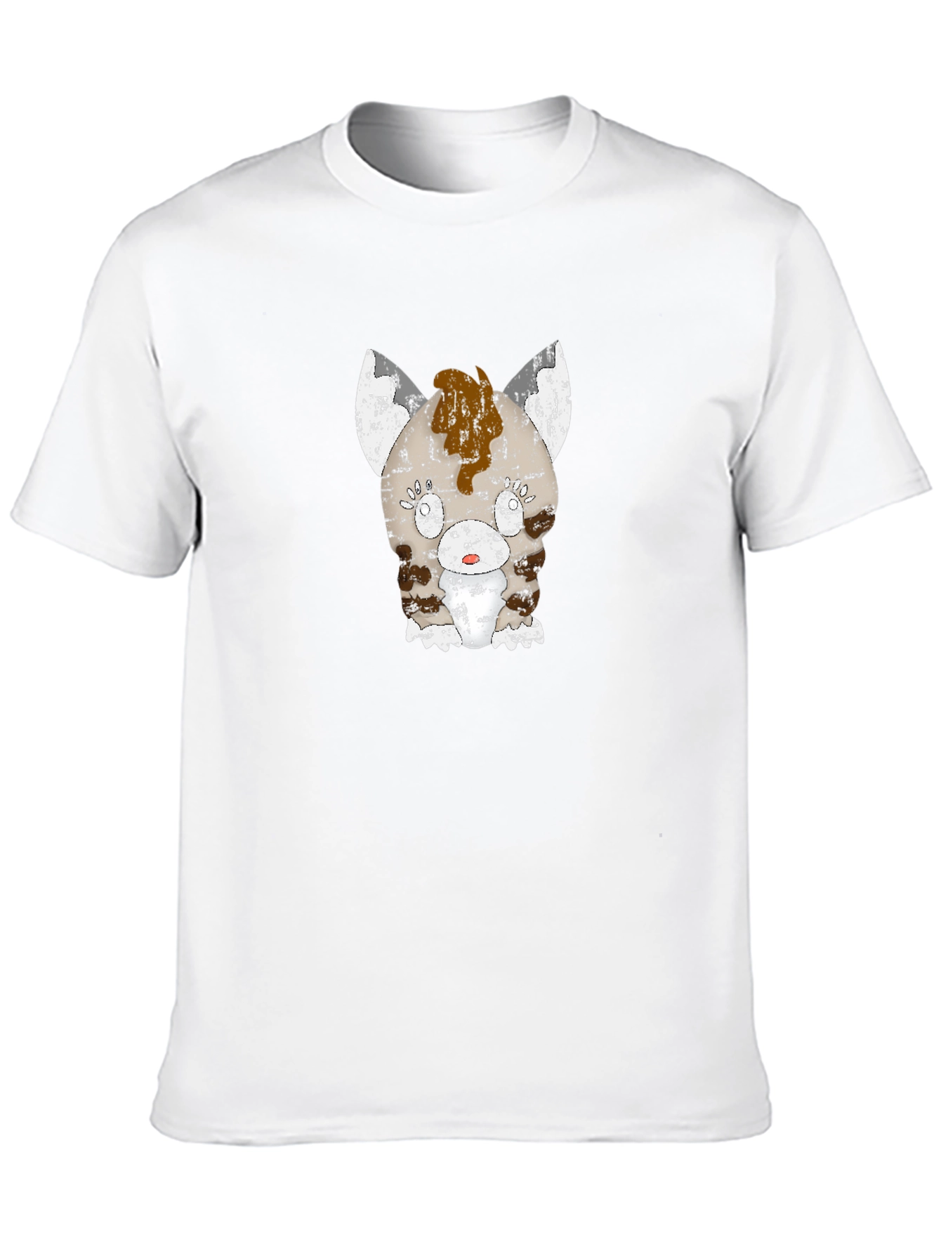 Distressed Cartoon Cat Graphic Tee