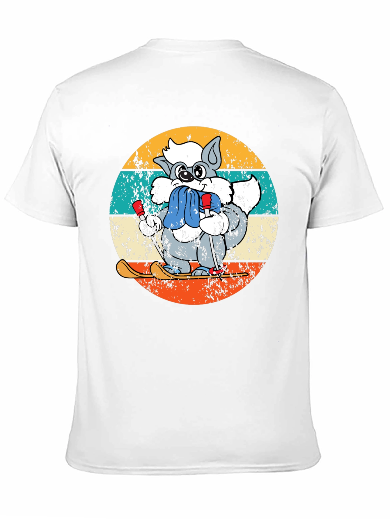 Retro Ski Raccoon T-Shirt