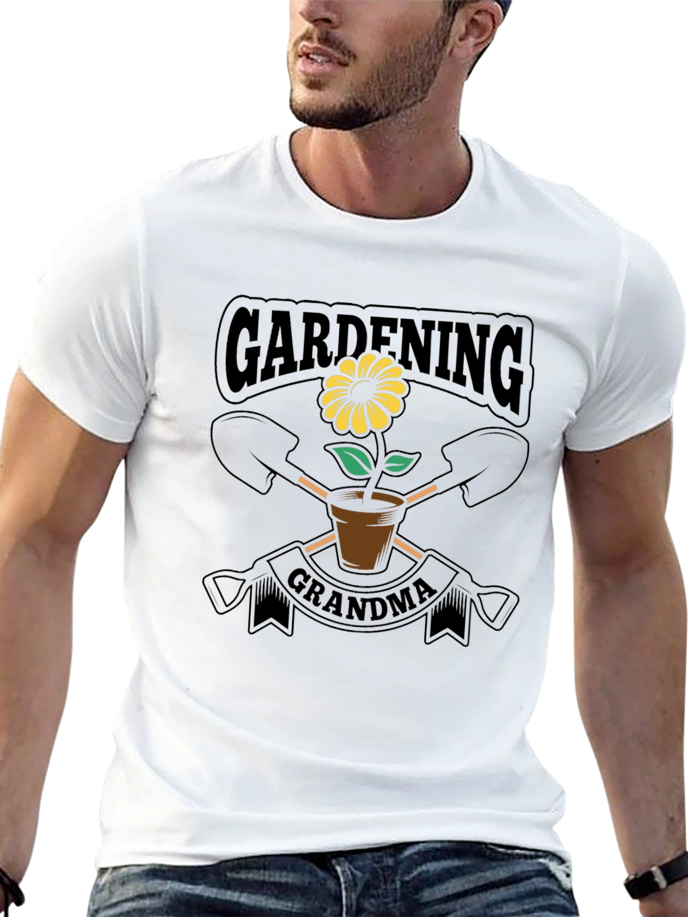 Gardening Grandma T-Shirt - Flower Design