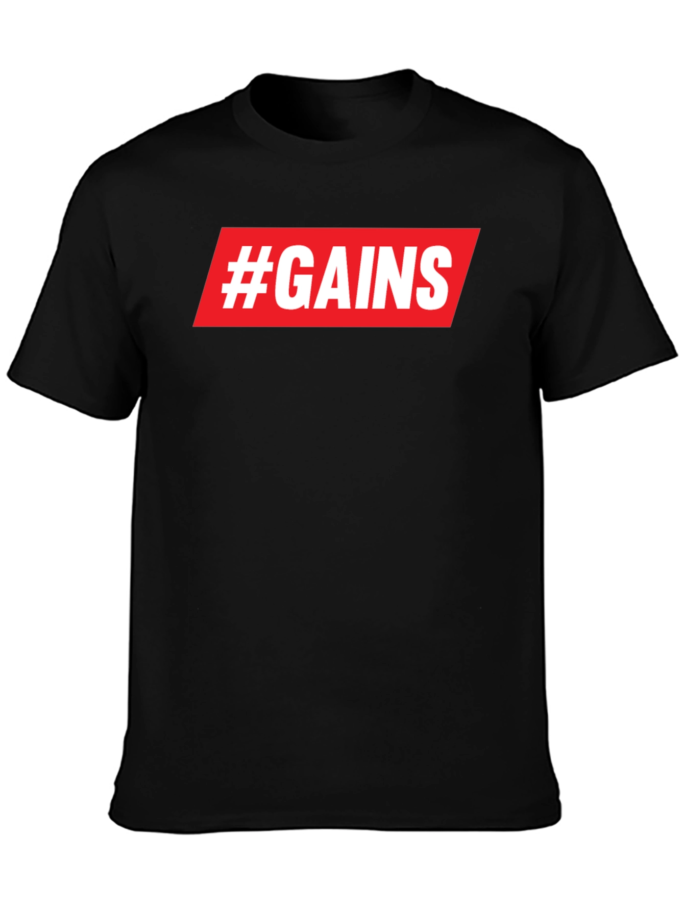 #GAINS Graphic Tee - Gym & Fitness Shirt