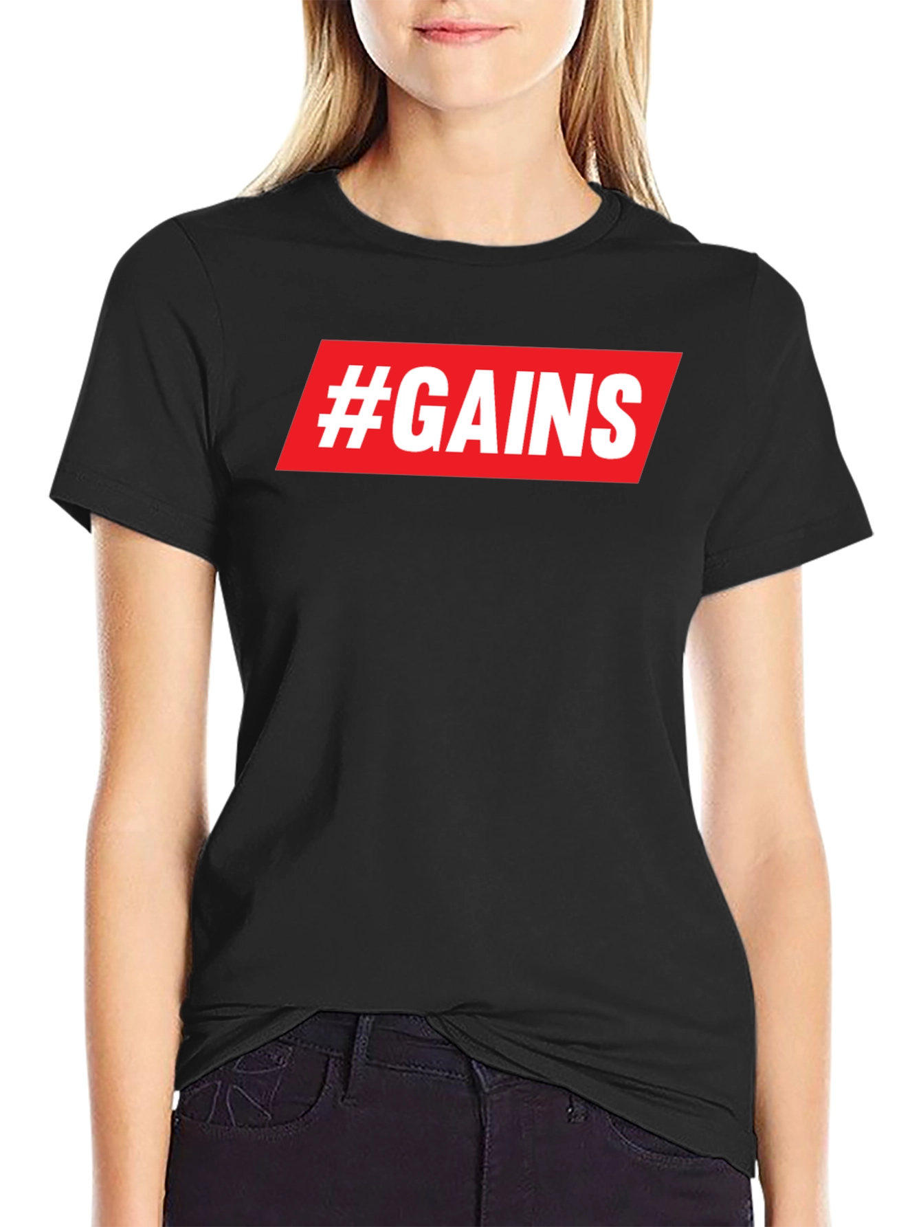 #GAINS Graphic Tee - Gym & Fitness Shirt