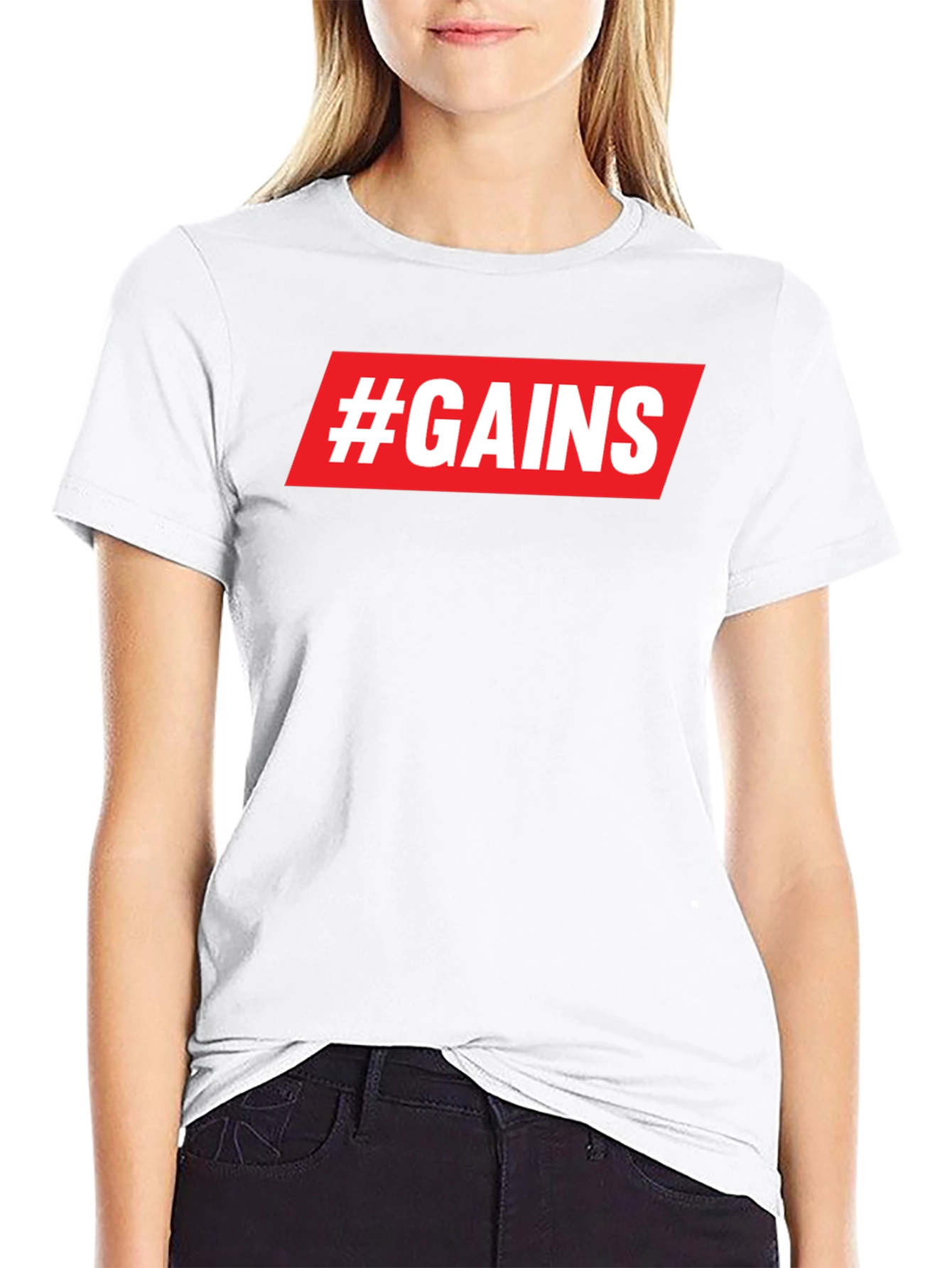 #GAINS Graphic Tee - Gym & Fitness Shirt