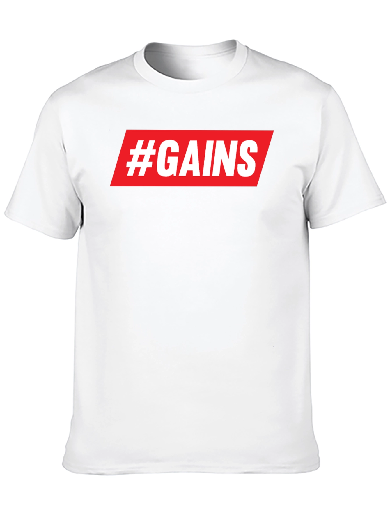 #GAINS Graphic Tee - Gym & Fitness Shirt