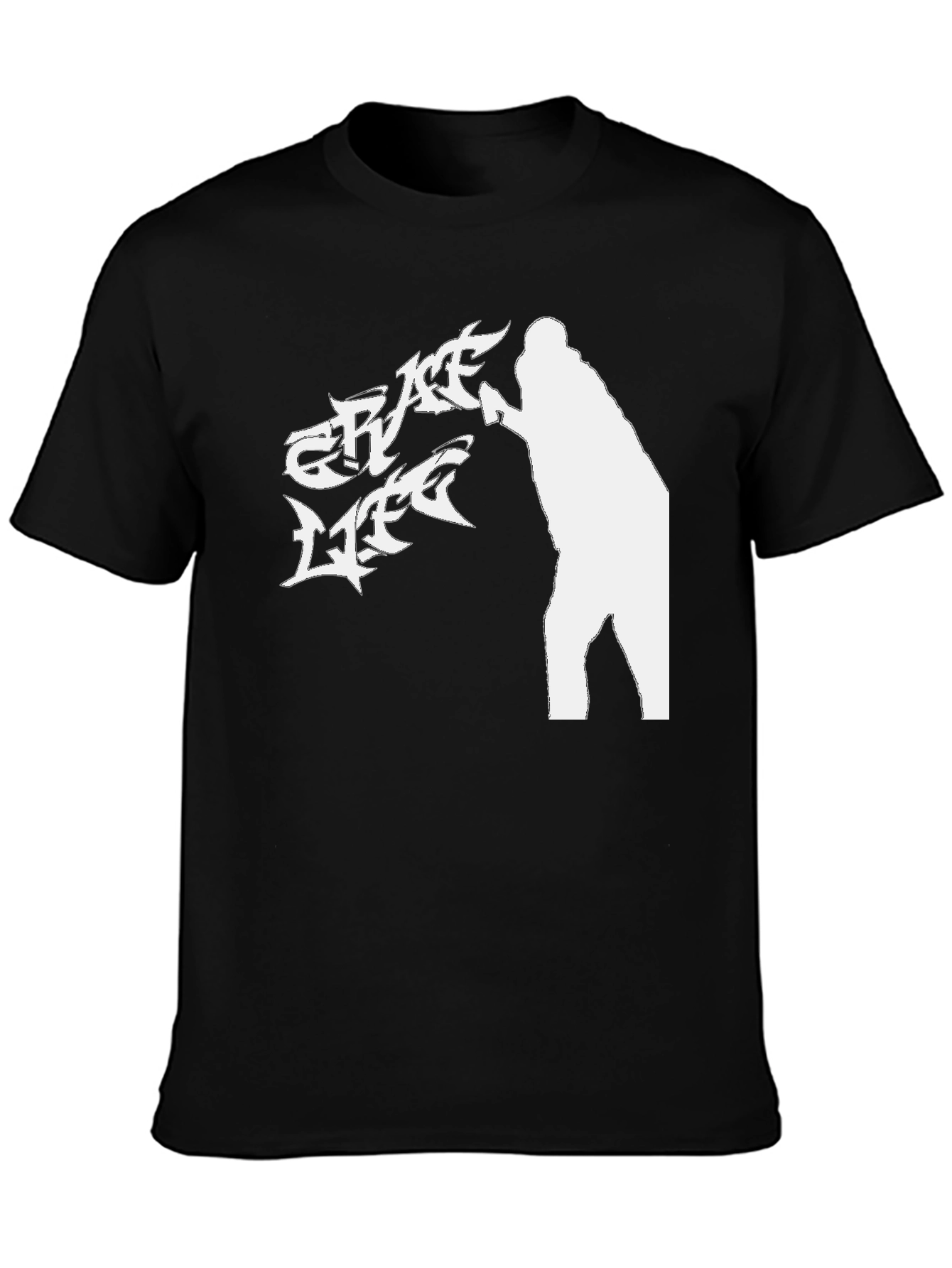 Crate Life Graphic Tee - Black Cotton Casual