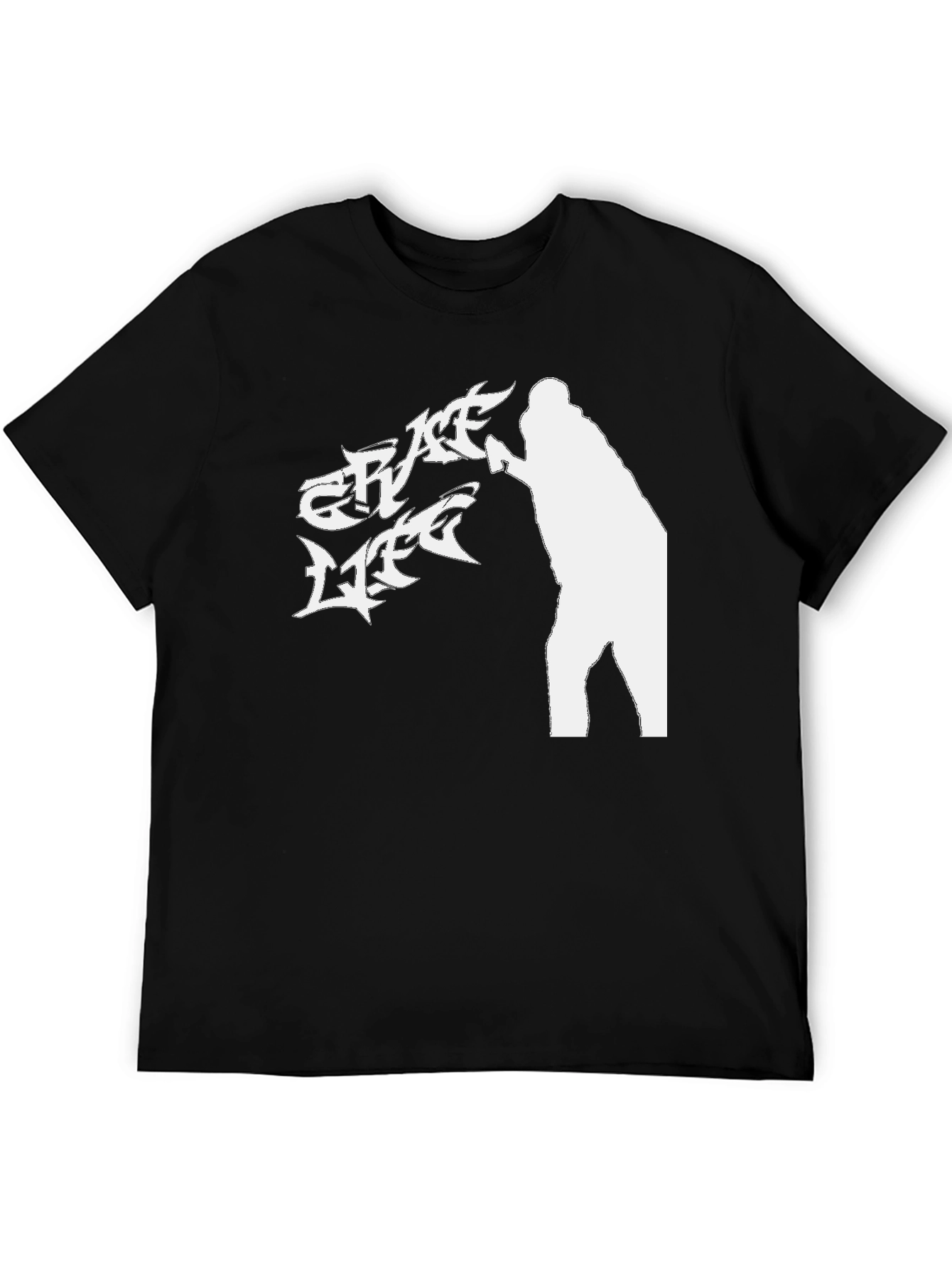 Crate Life Graphic Tee - Black Cotton Casual