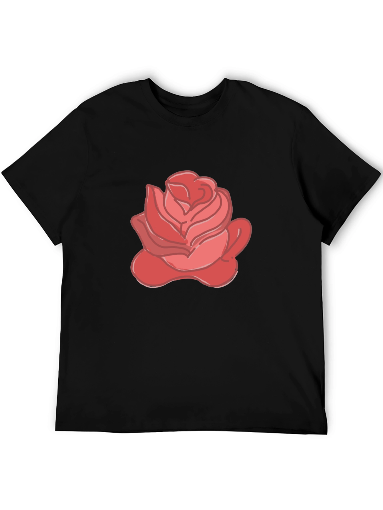 Rose Graphic Black Tee