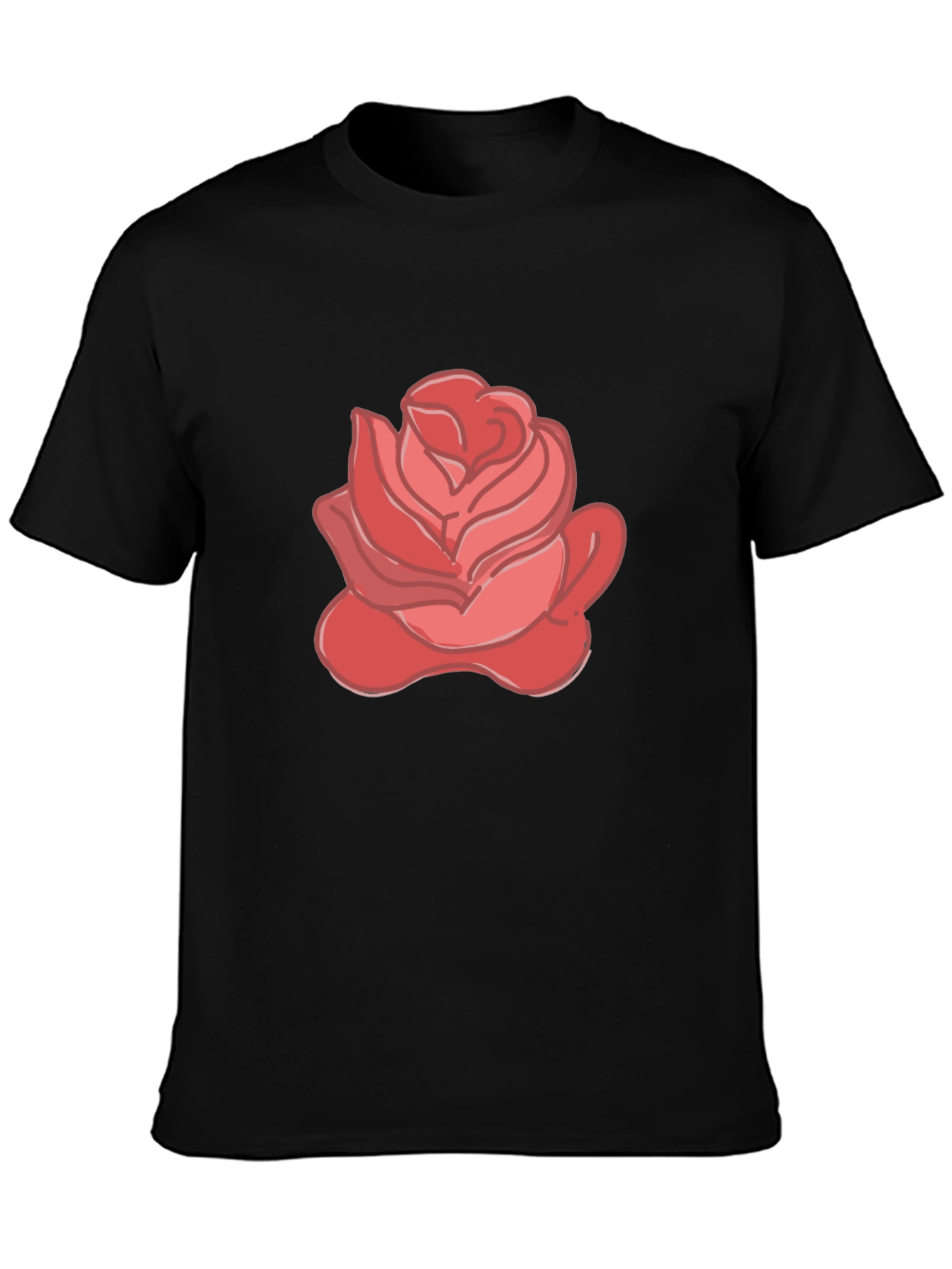 Rose Graphic Black Tee