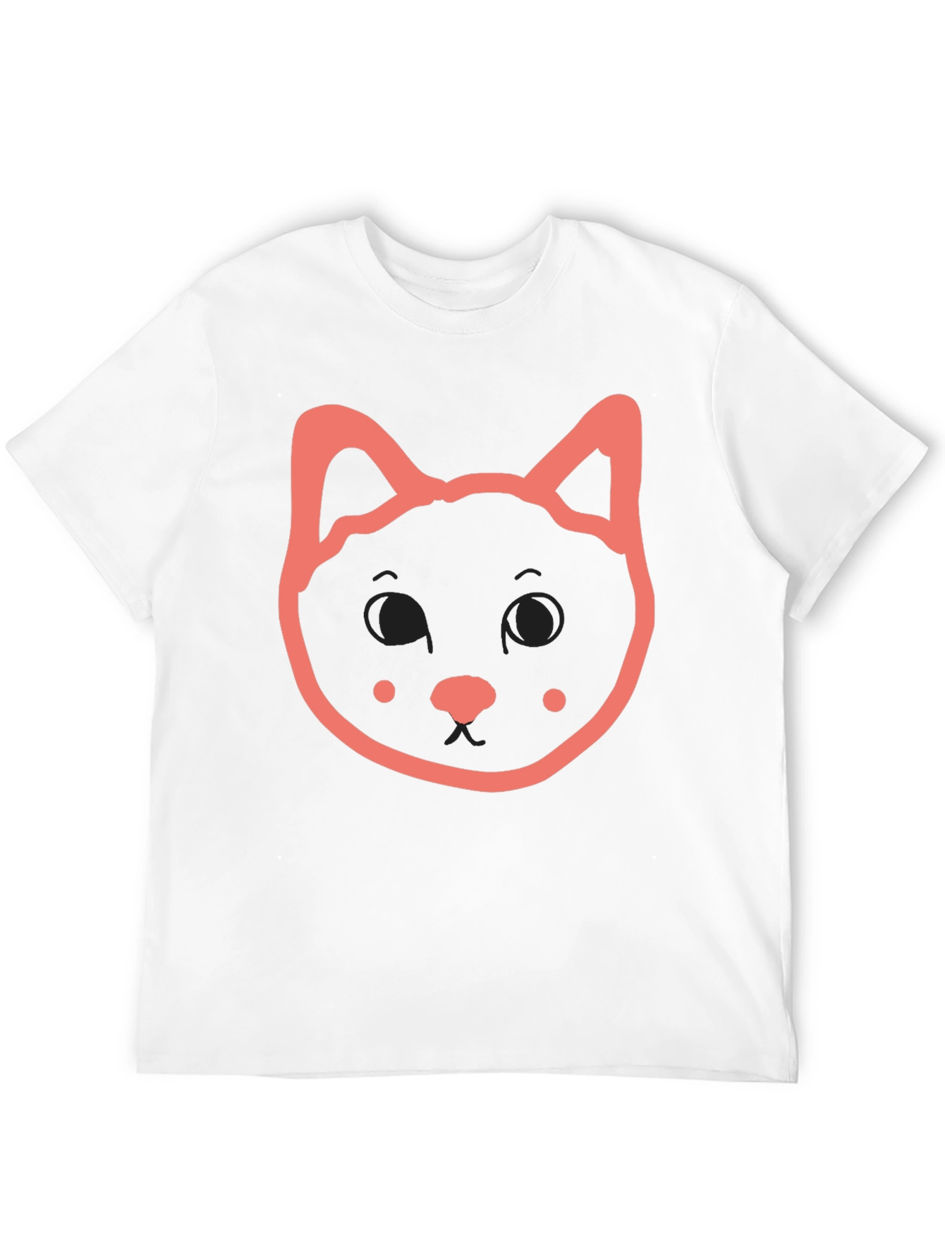 Cute Cat Graphic Black T-Shirt