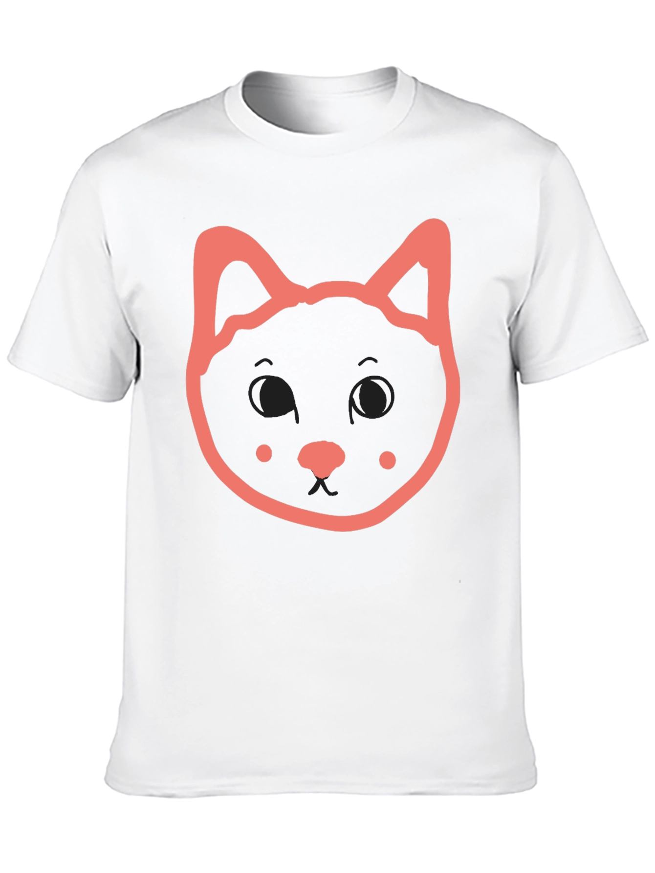 Cute Cat Graphic Black T-Shirt