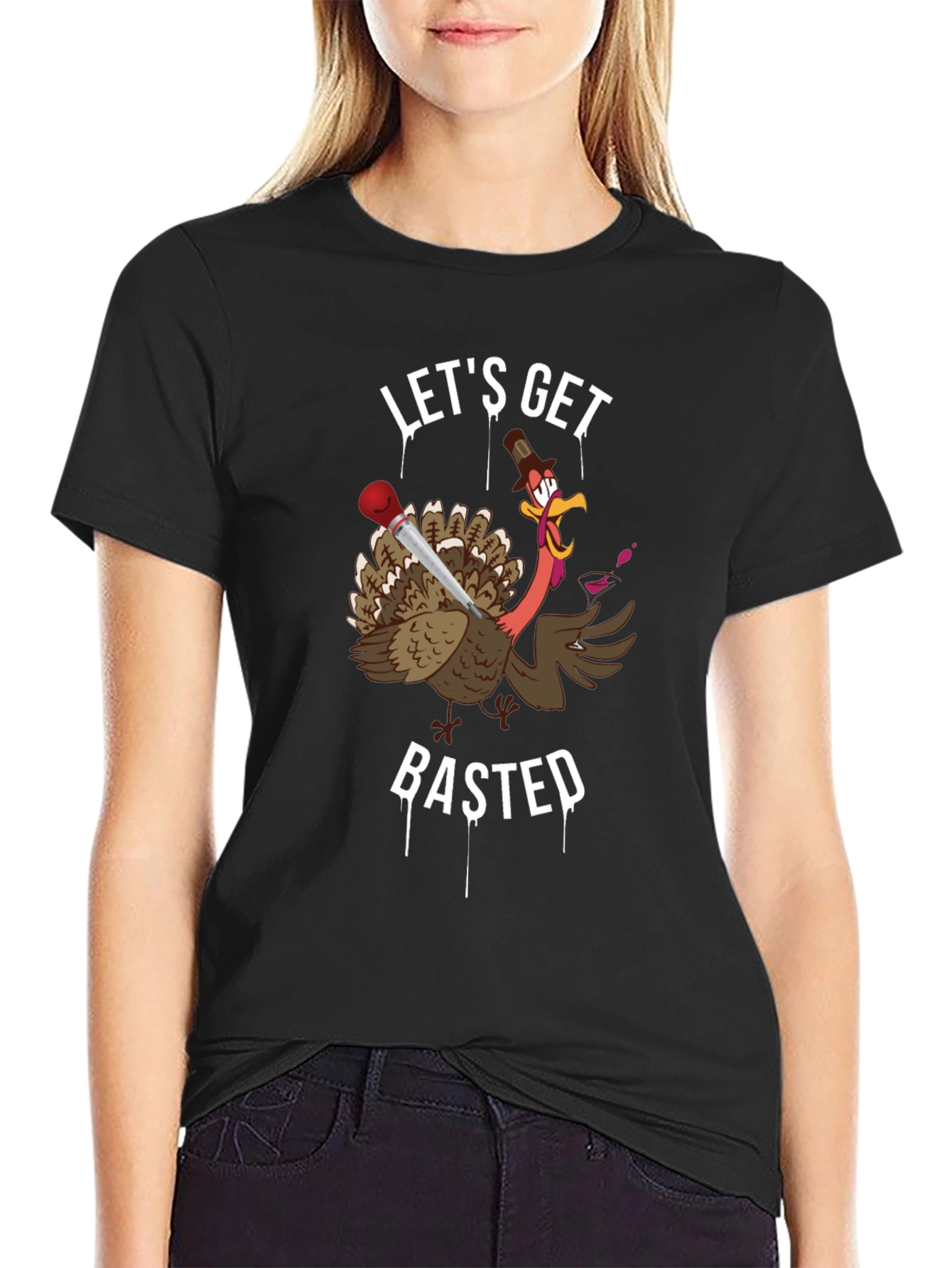 Lets Get Basted T-Shirt Thanksgiving Humor