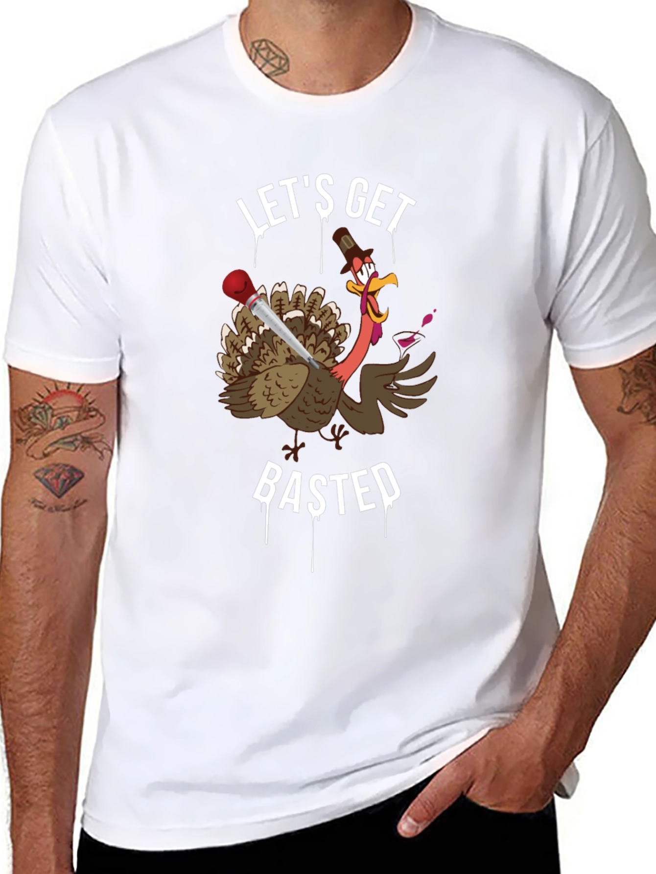 Lets Get Basted T-Shirt Thanksgiving Humor