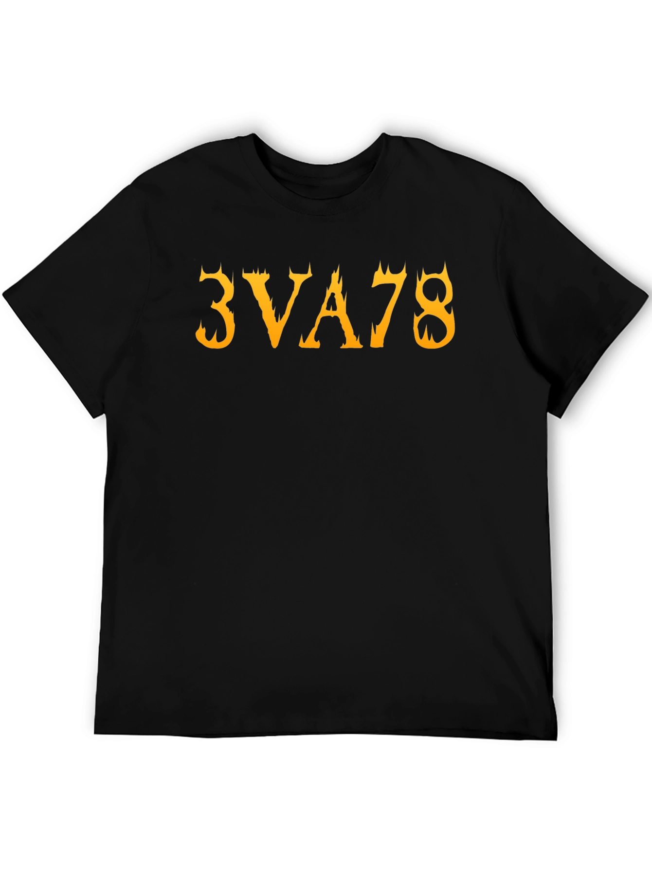 Mens Black T-Shirt with Unique Graphic Design