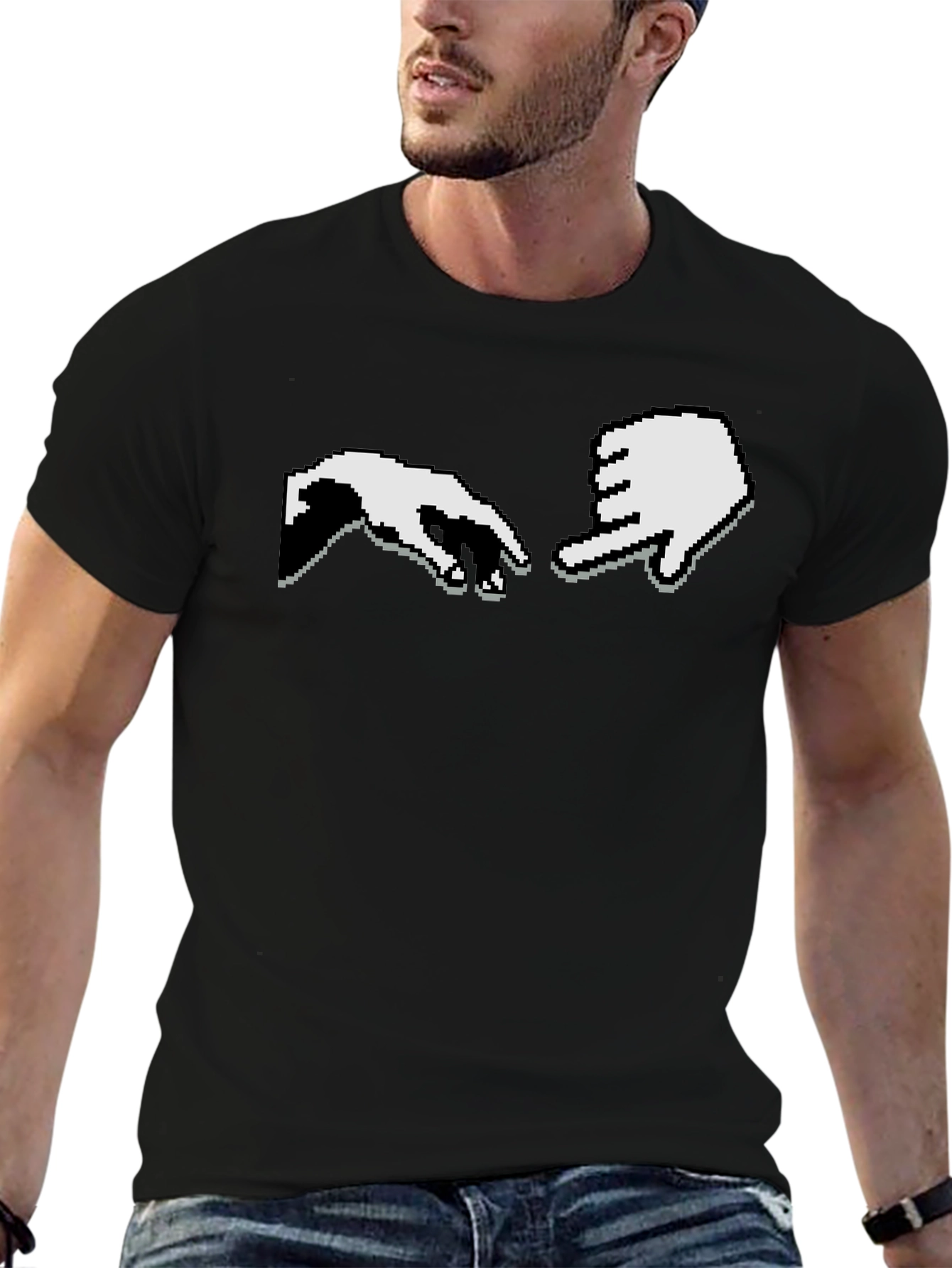 Pixel Hand T-Shirt - Retro Gaming Style Tee
