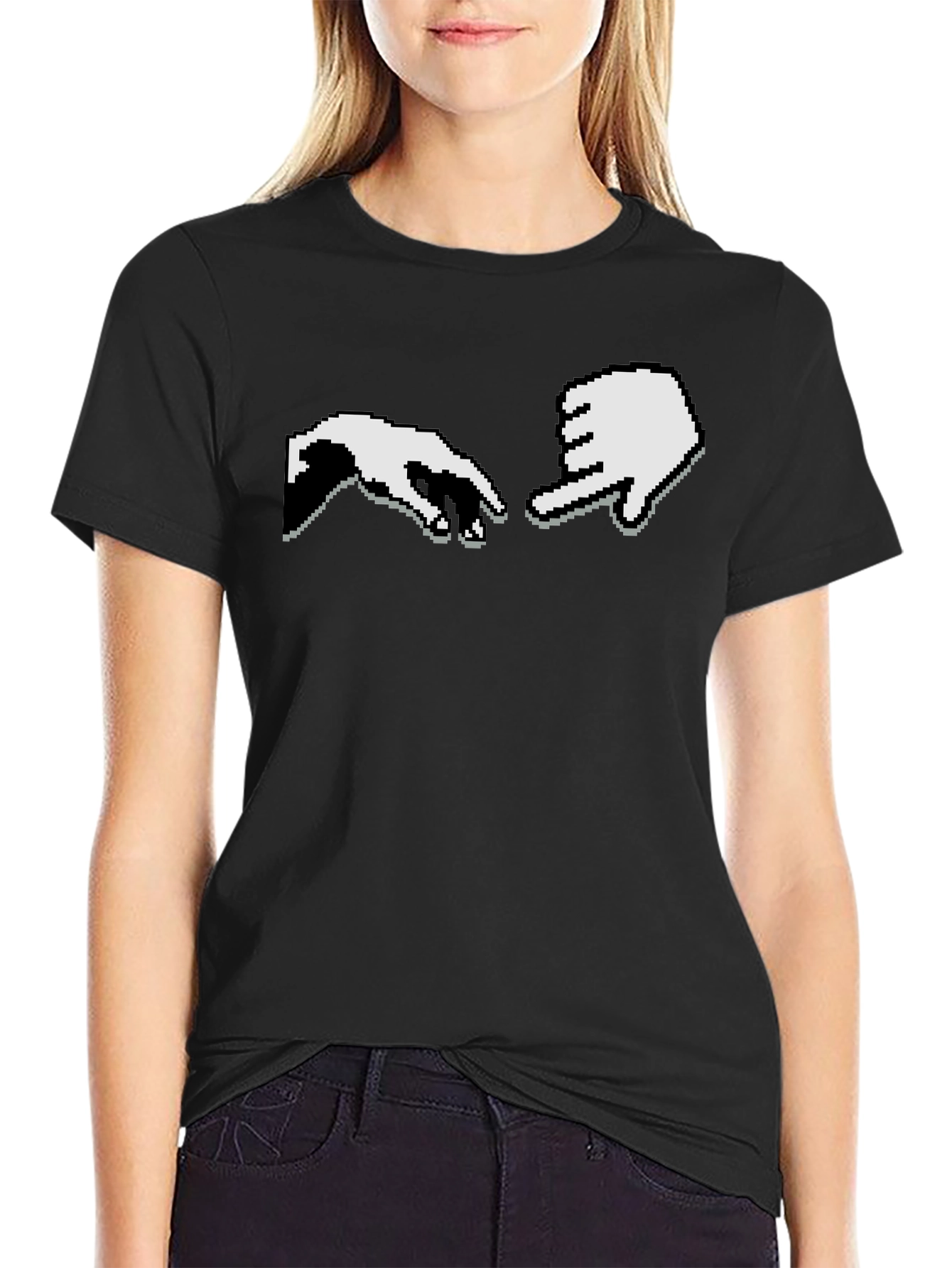 Pixel Hand T-Shirt - Retro Gaming Style Tee