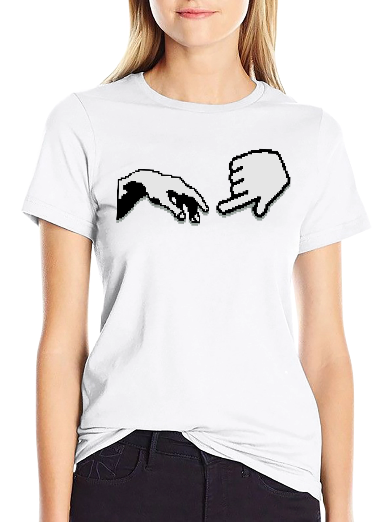 Pixel Hand T-Shirt - Retro Gaming Style Tee