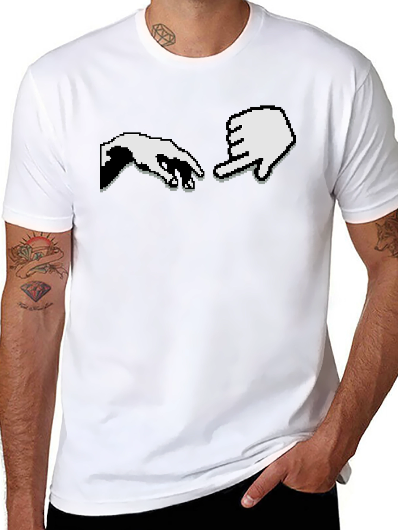Pixel Hand T-Shirt - Retro Gaming Style Tee