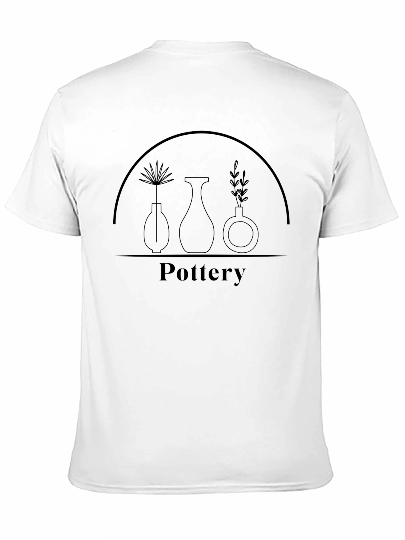 Pottery Graphic Tee - Artistic Black T-Shirt