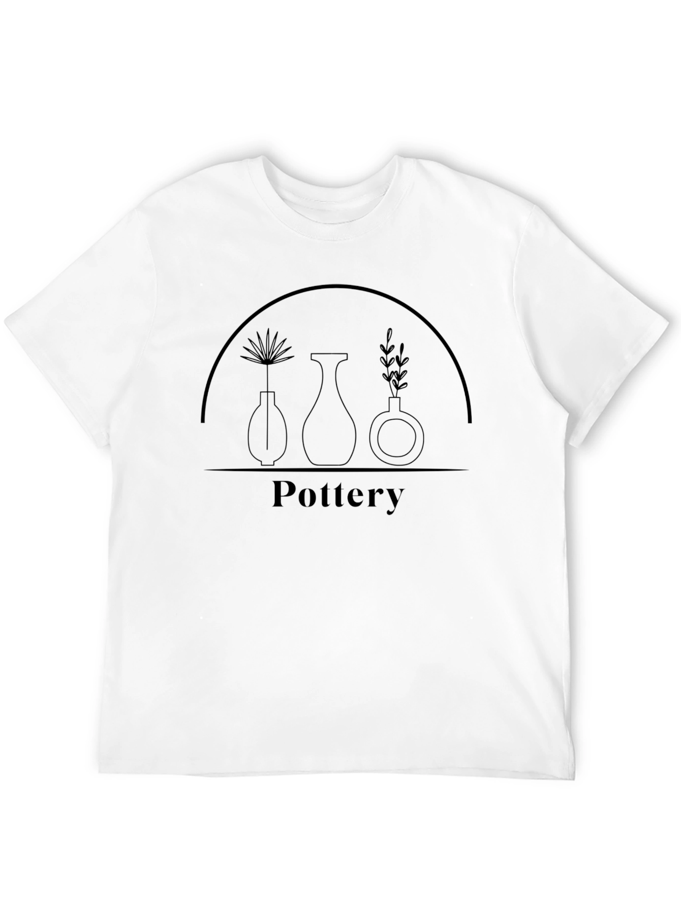 Pottery Graphic Tee - Artistic Black T-Shirt