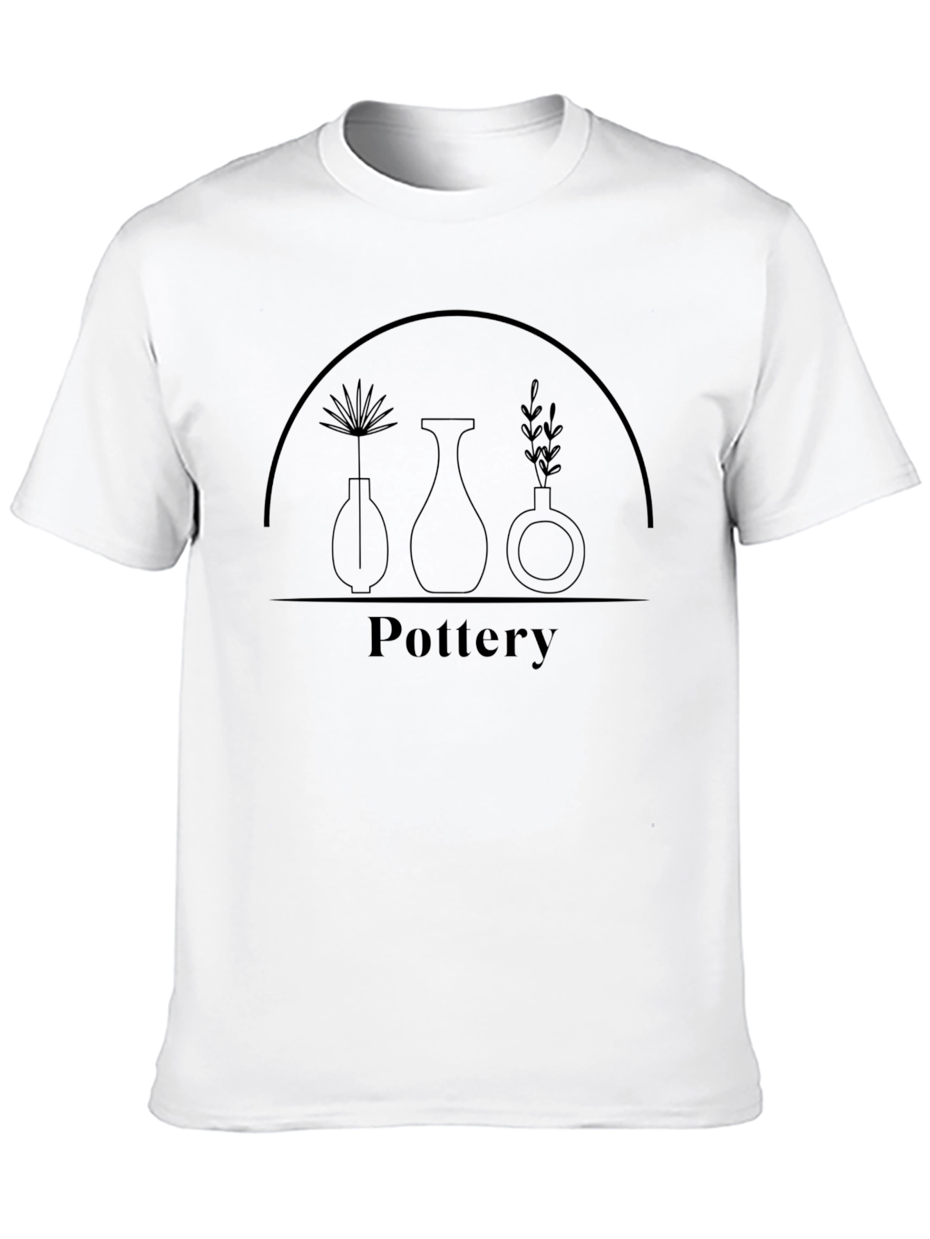 Pottery Graphic Tee - Artistic Black T-Shirt