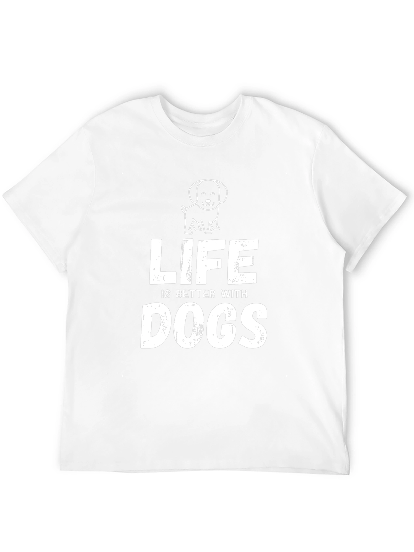 Life is Better with Dogs Black T-Shirt