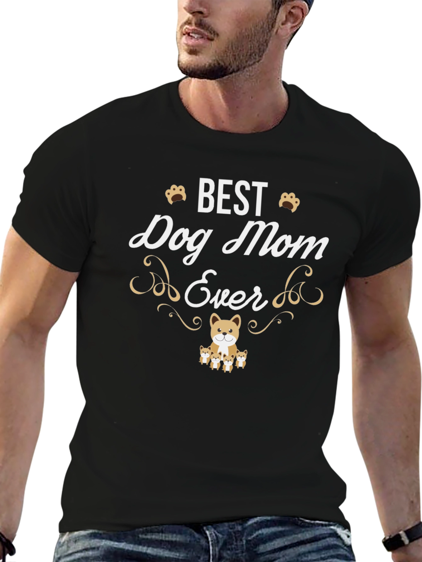 Best Dog Mom Ever T-Shirt – Cute Dog Lover Tee