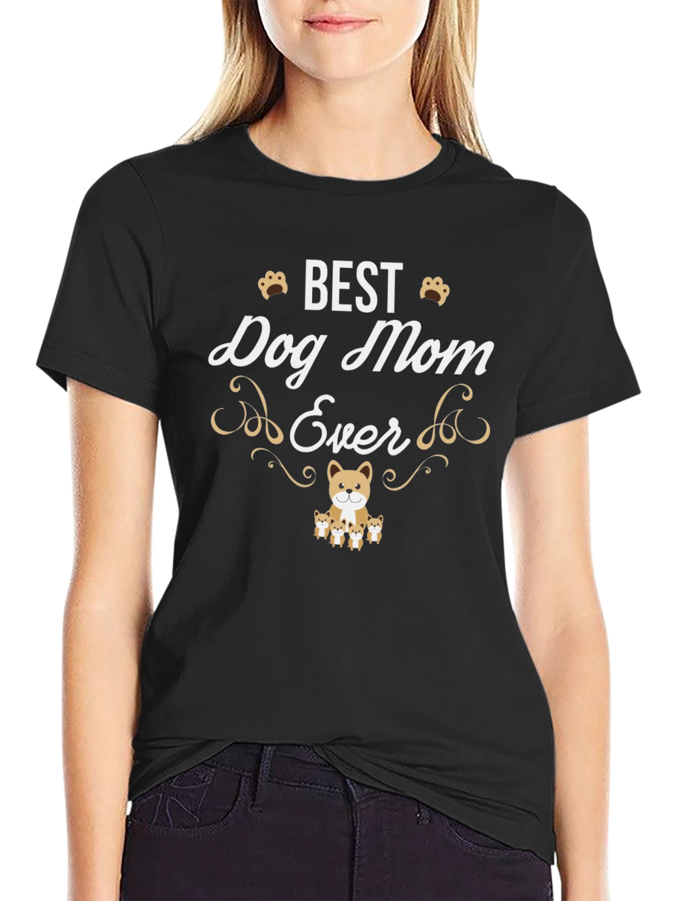 Best Dog Mom Ever T-Shirt – Cute Dog Lover Tee