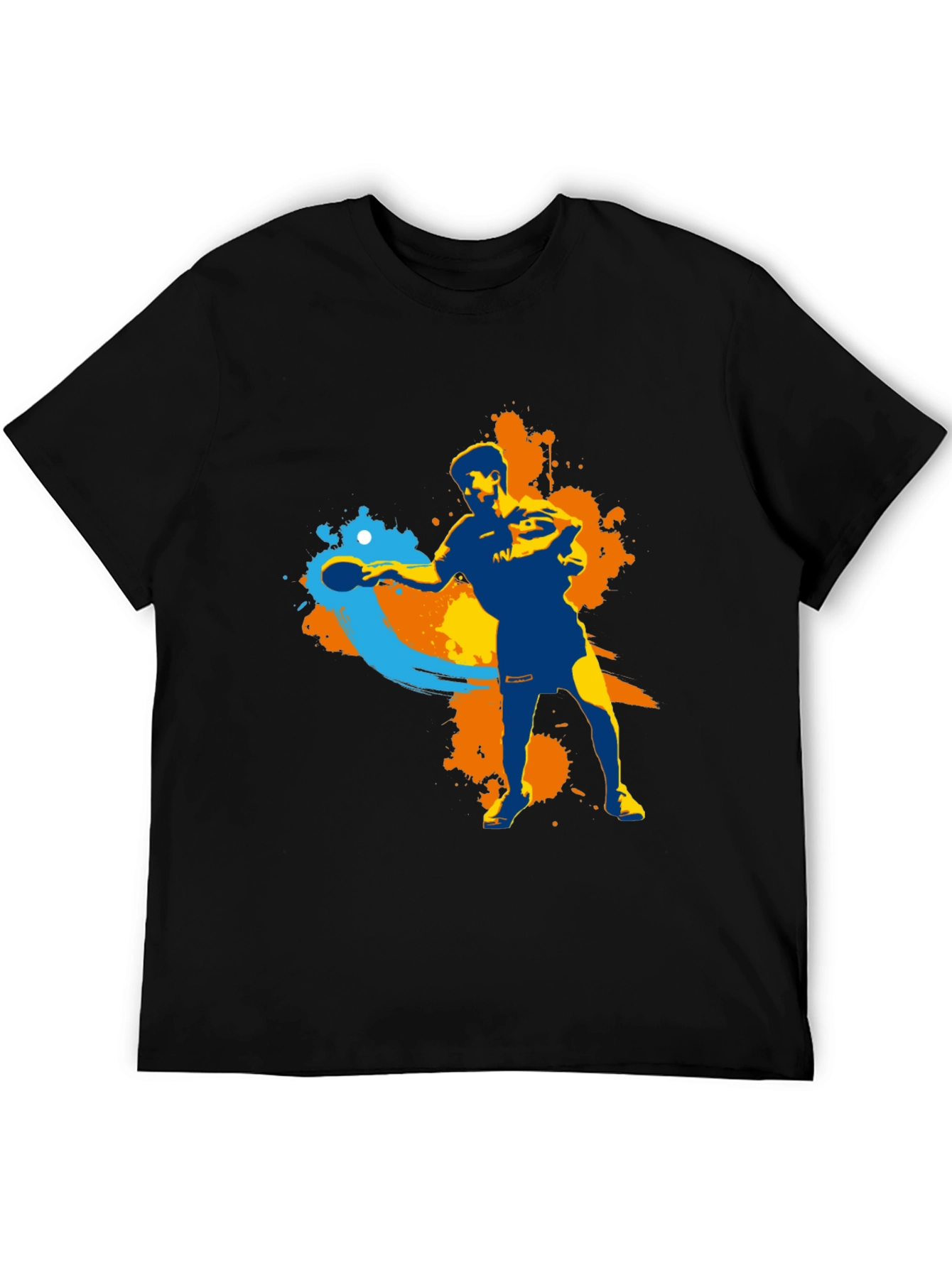 Ping Pong Player Graphic T-Shirt - Sporty Design
