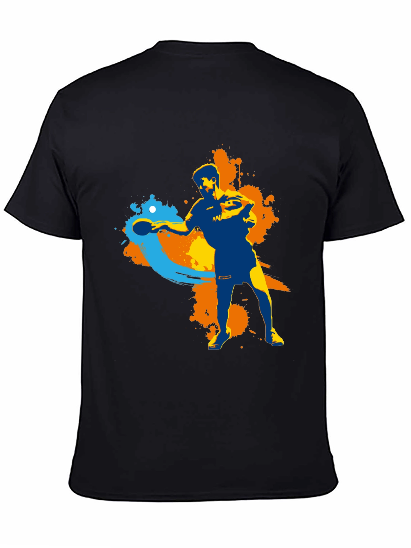 Ping Pong Player Graphic T-Shirt - Sporty Design
