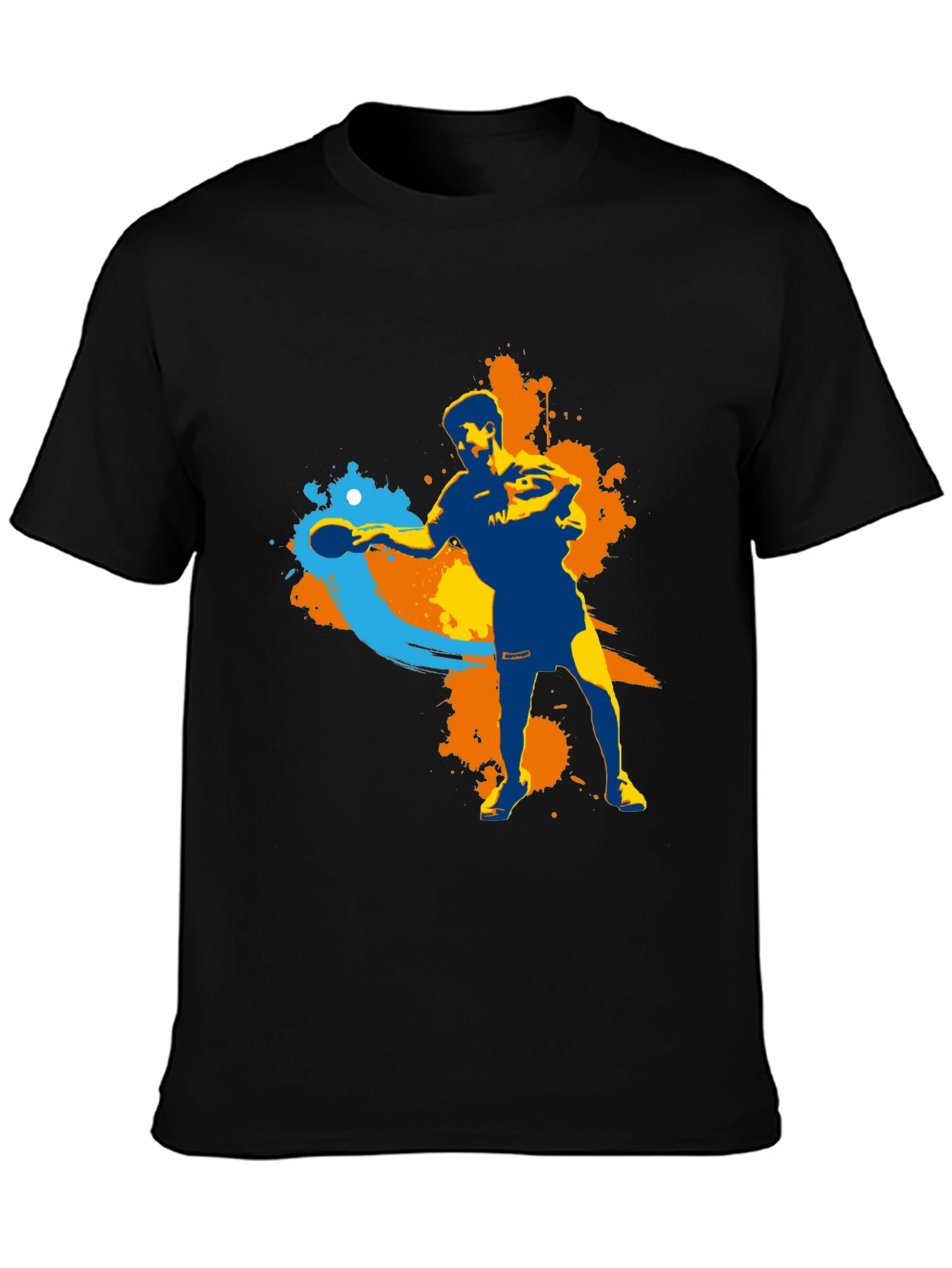 Ping Pong Player Graphic T-Shirt - Sporty Design
