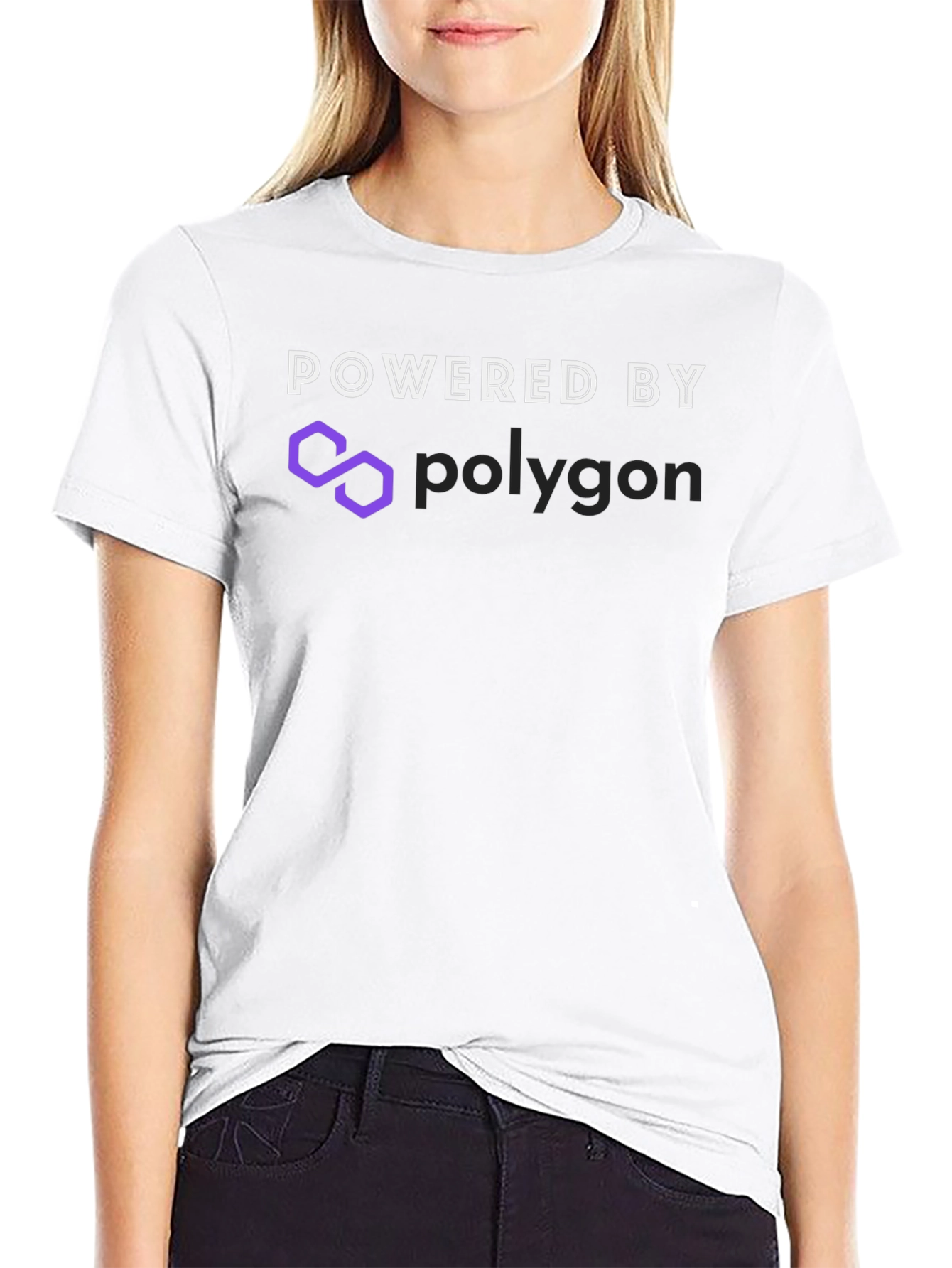 Powered by Polygon Black T-Shirt