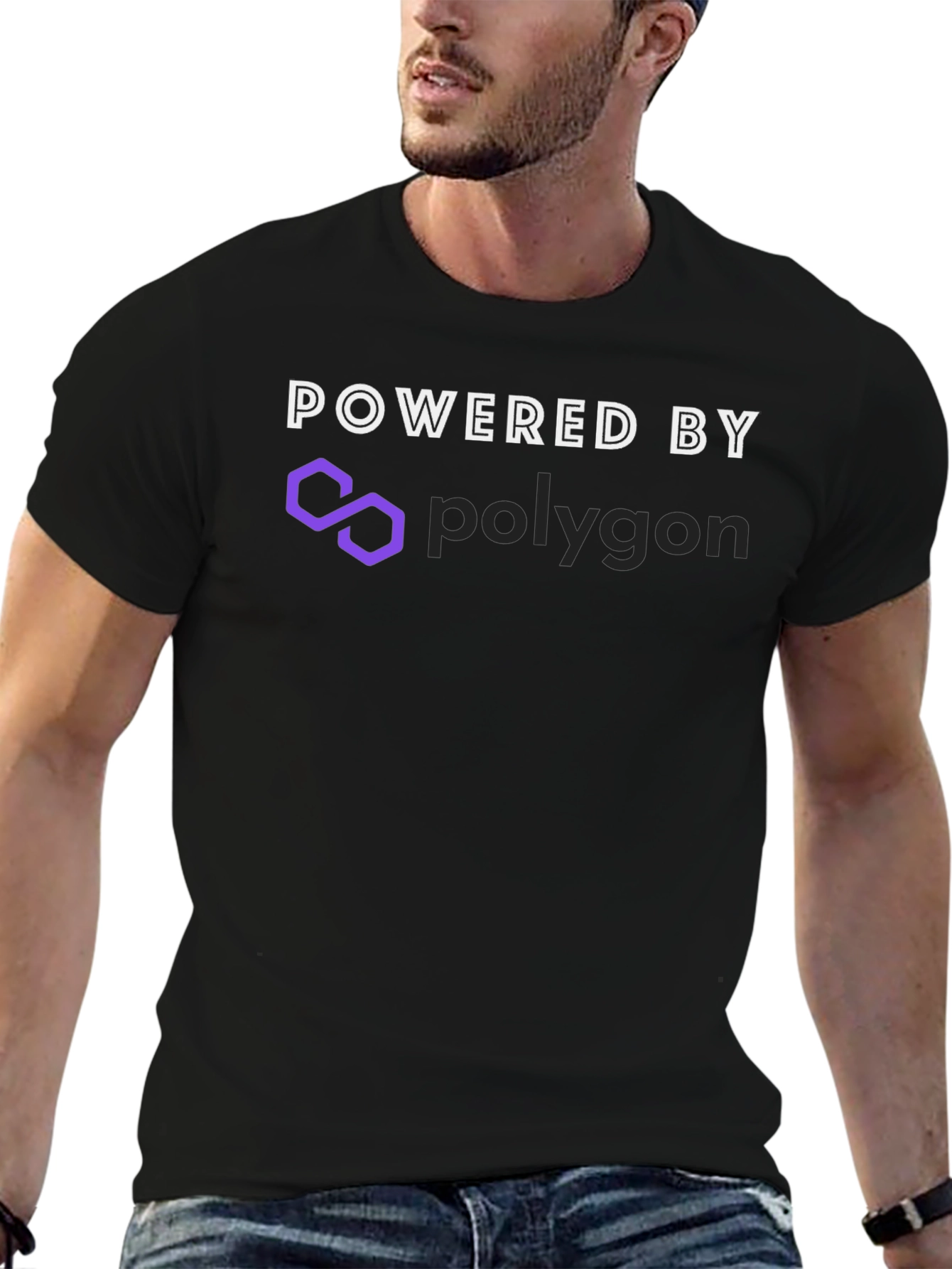 Powered by Polygon Black T-Shirt