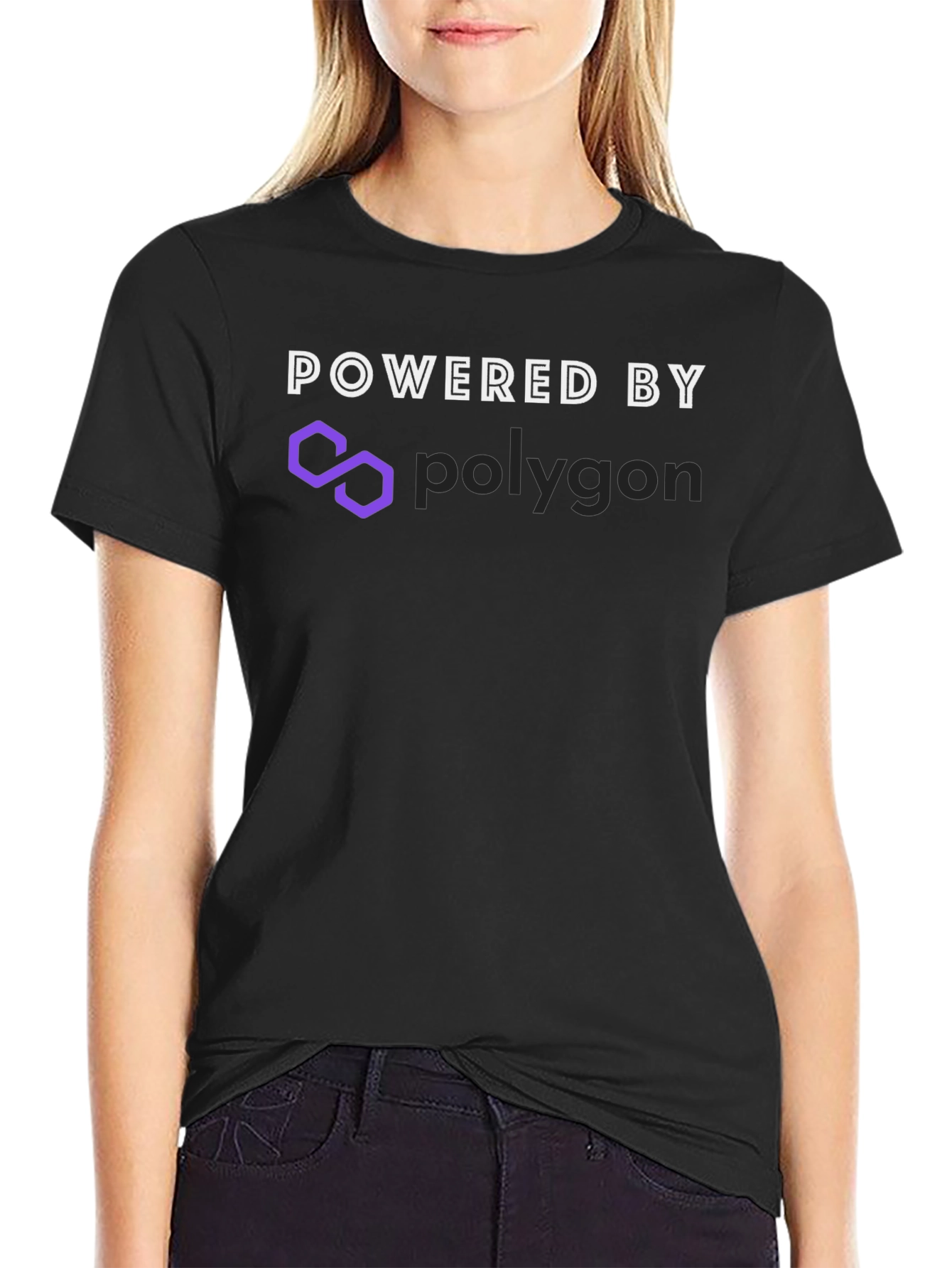 Powered by Polygon Black T-Shirt